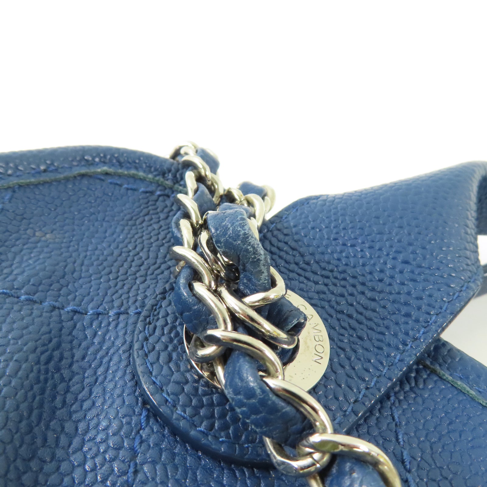 CHANEL 【激減優惠】牛皮皮革2 Way Shoulder銀扣鏈帶手挽肩背兩用袋