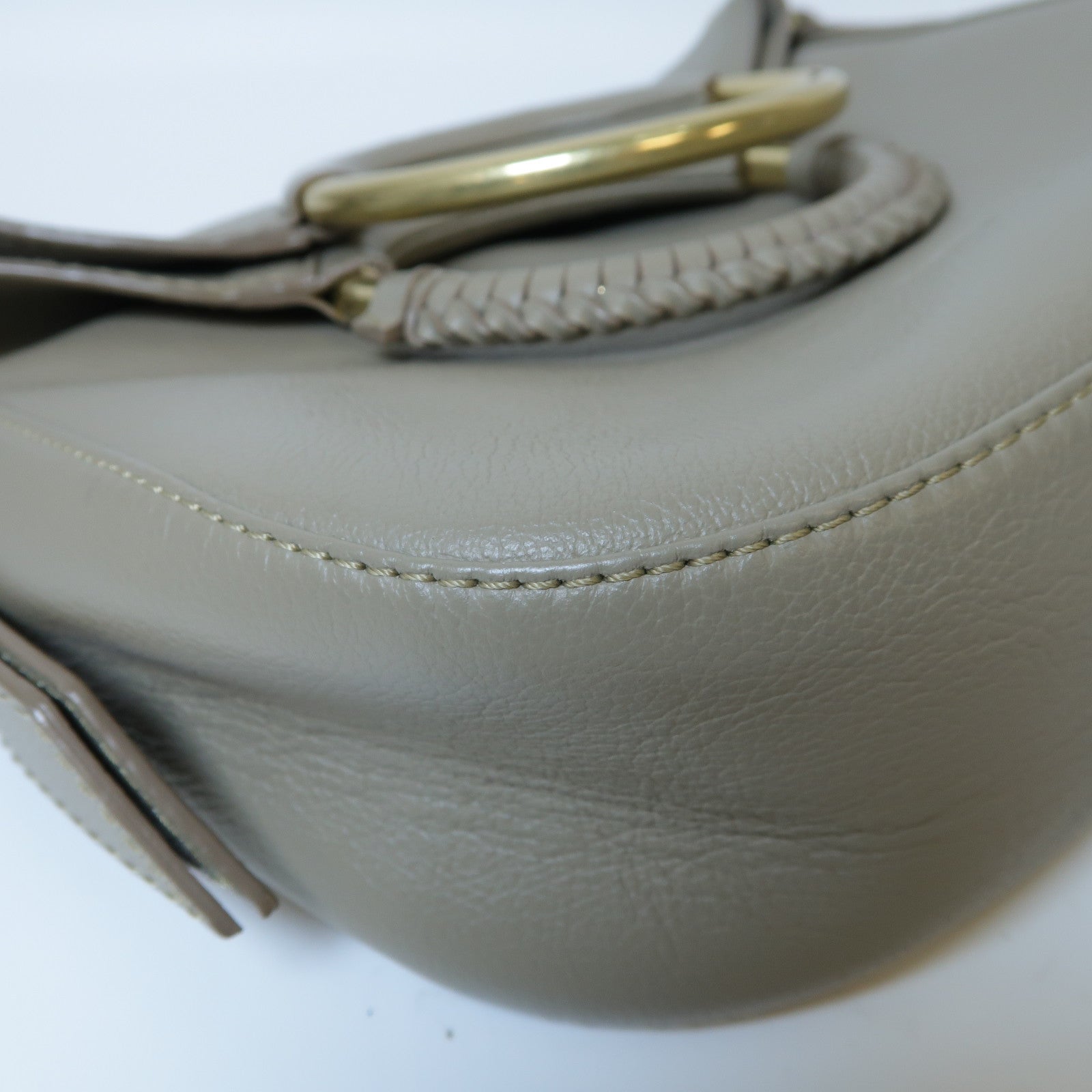 SEE BY CHLOE 【激減優惠】牛皮皮革Shoulder Bag金扣肩背袋灰色