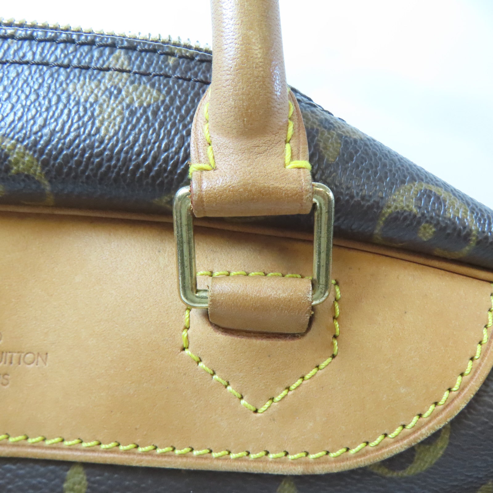 LOUIS VUITTON 【激減優惠】Monogram Deauville GM金扣手挽袋啡色