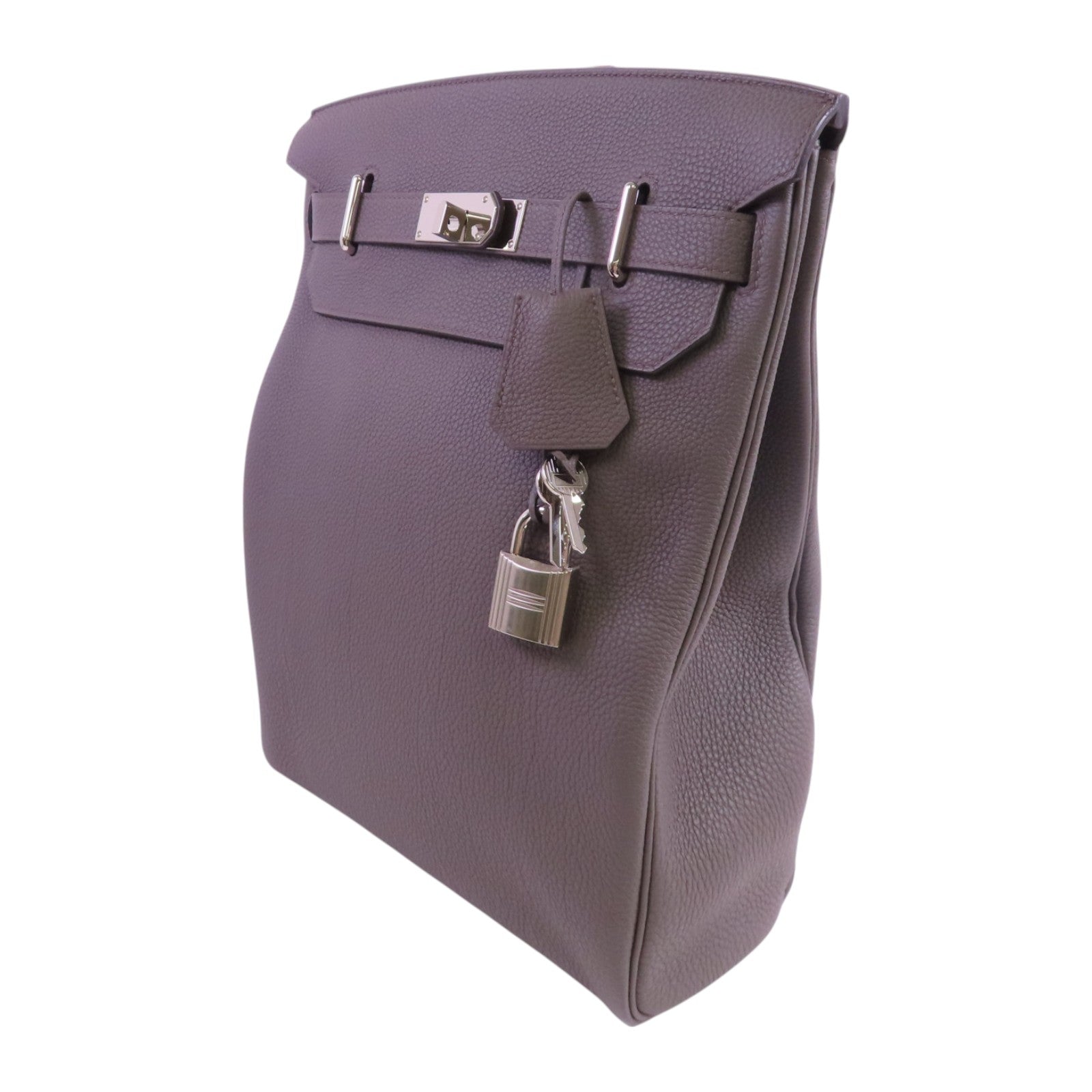 HERMES Togo皮革Hac A Dos PM Shoulder Bag銀扣肩背袋