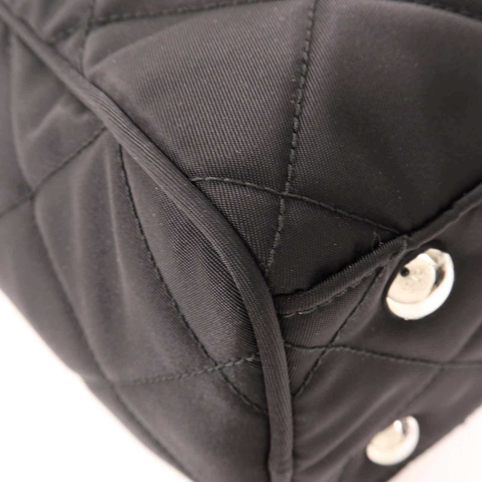 PRADA 尼龍Shoulder Bag銀扣鏈帶肩背袋