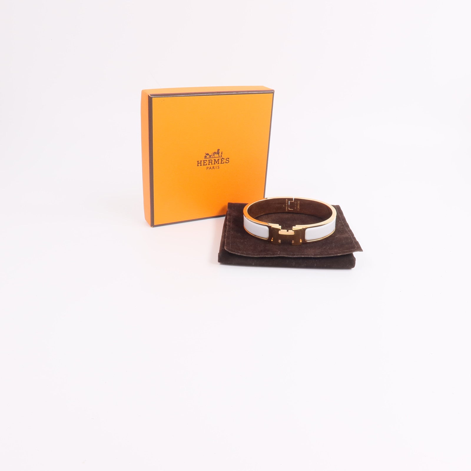 HERMES 金屬/琺瑯Clic H Bracelet手鐲