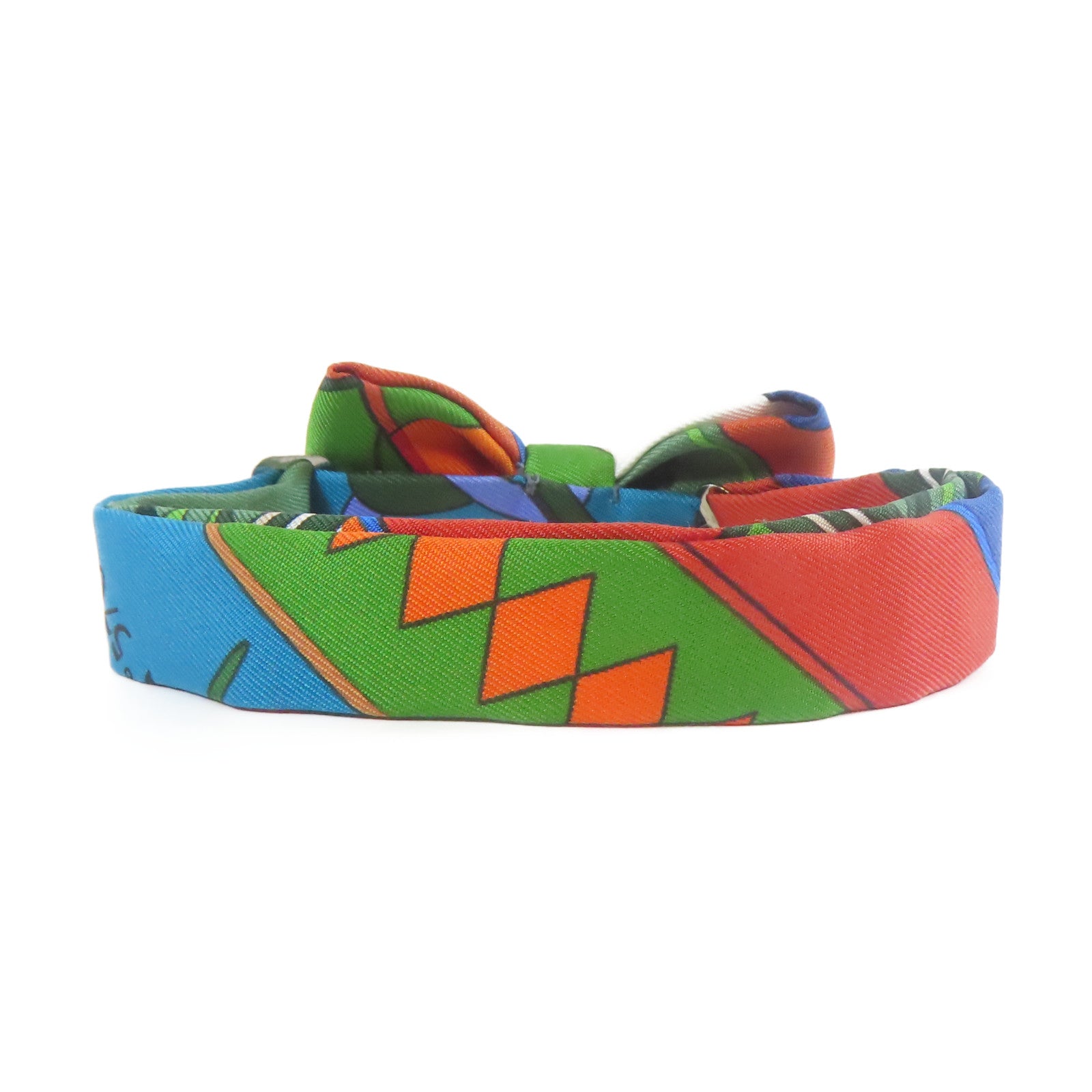 HERMES 【激減優惠】絲質Bow Tie銀扣領結啡色/綠色/藍色