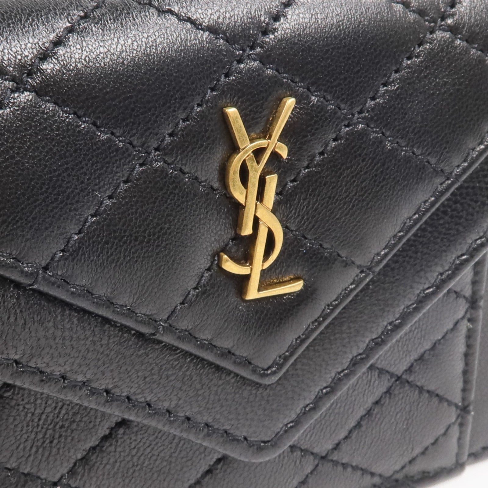 YVES SAINT LAURENT 羊皮皮革Gaby Mirco鏈帶肩背袋