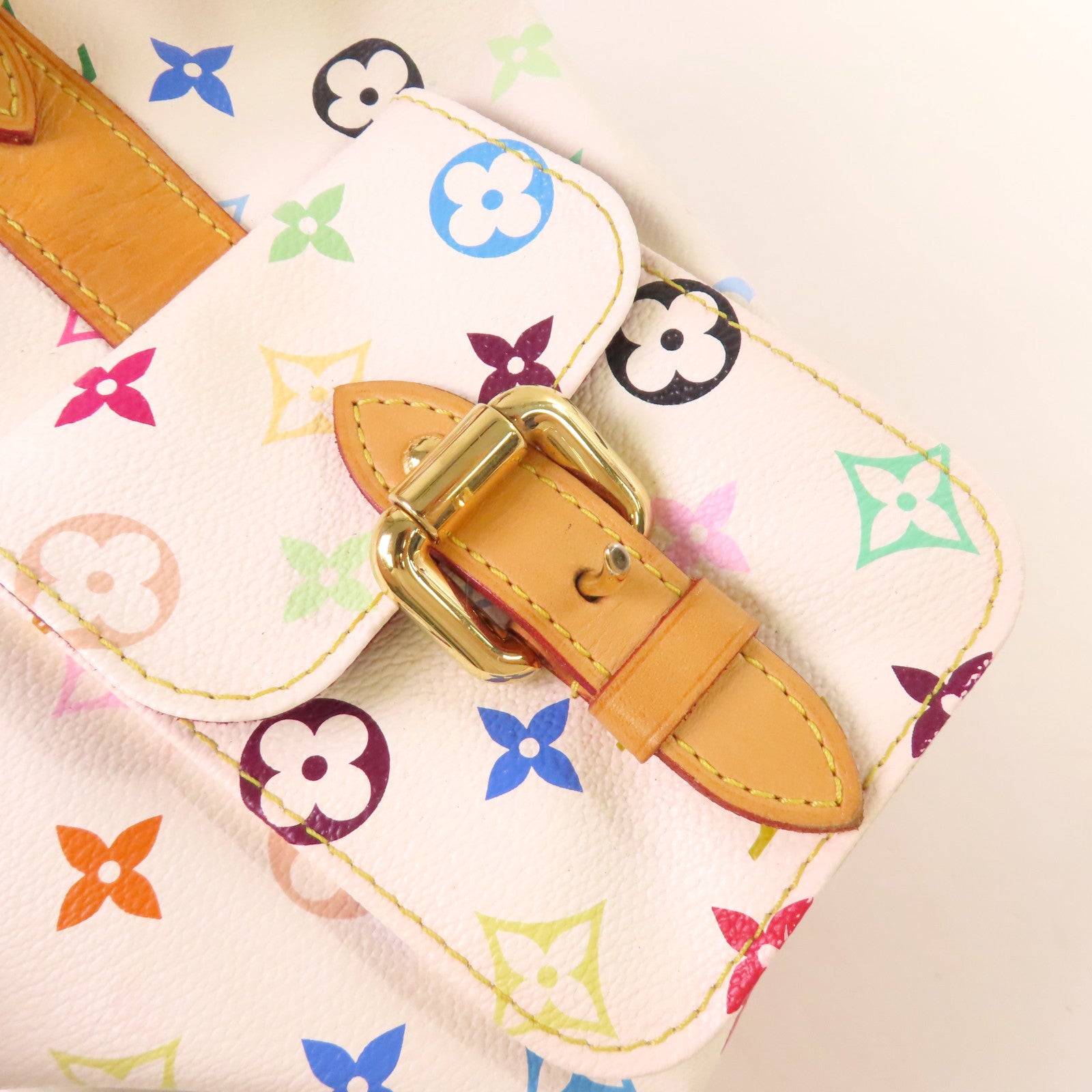LOUIS VUITTON Monogram Multicolor Petit Noe Shoulder Bag金扣肩背袋白色/彩色