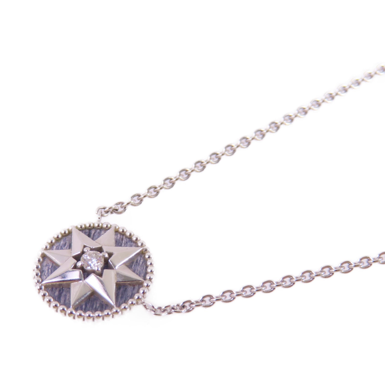 Dior 18K白金/鑽石Rose Des Vents Diamond Necklace項鍊