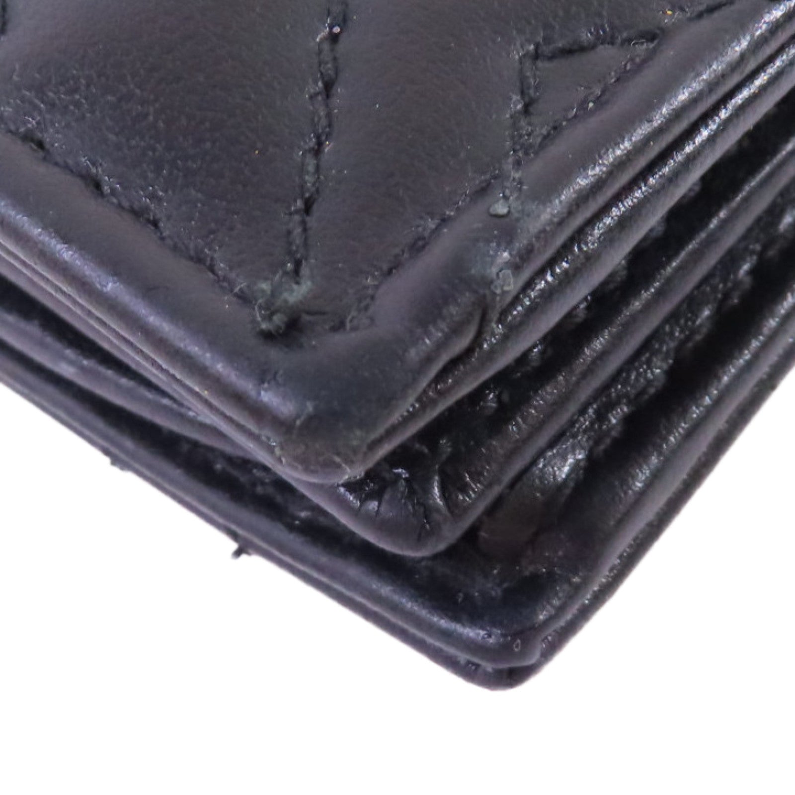 GUCCI 牛皮皮革GG Marmont Mini Wallet金扣短錢包黑色