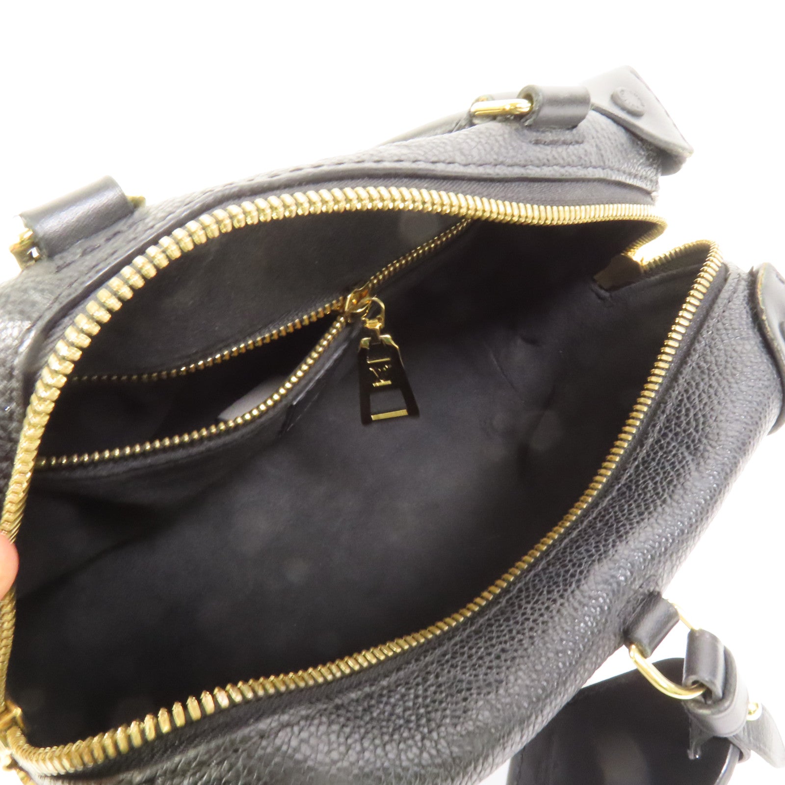 LOUIS VUITTON Monogram Empreinte Petite金扣手挽肩背兩用袋