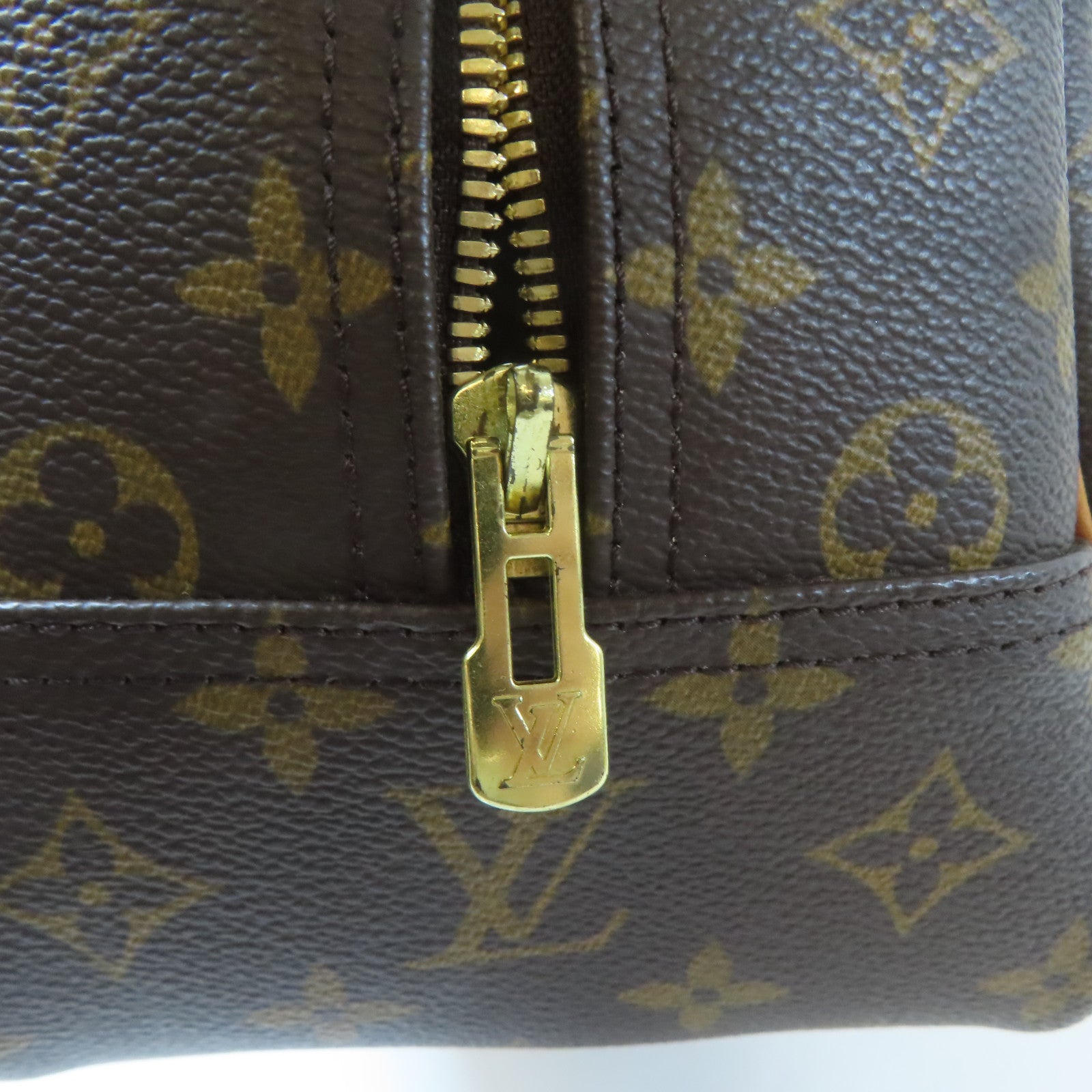 LOUIS VUITTON 【激減優惠】Monogram Deauville GM金扣手挽袋啡色