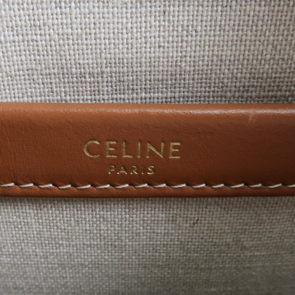 CELINE 帆布Tote Bag金扣手挽肩背兩用袋