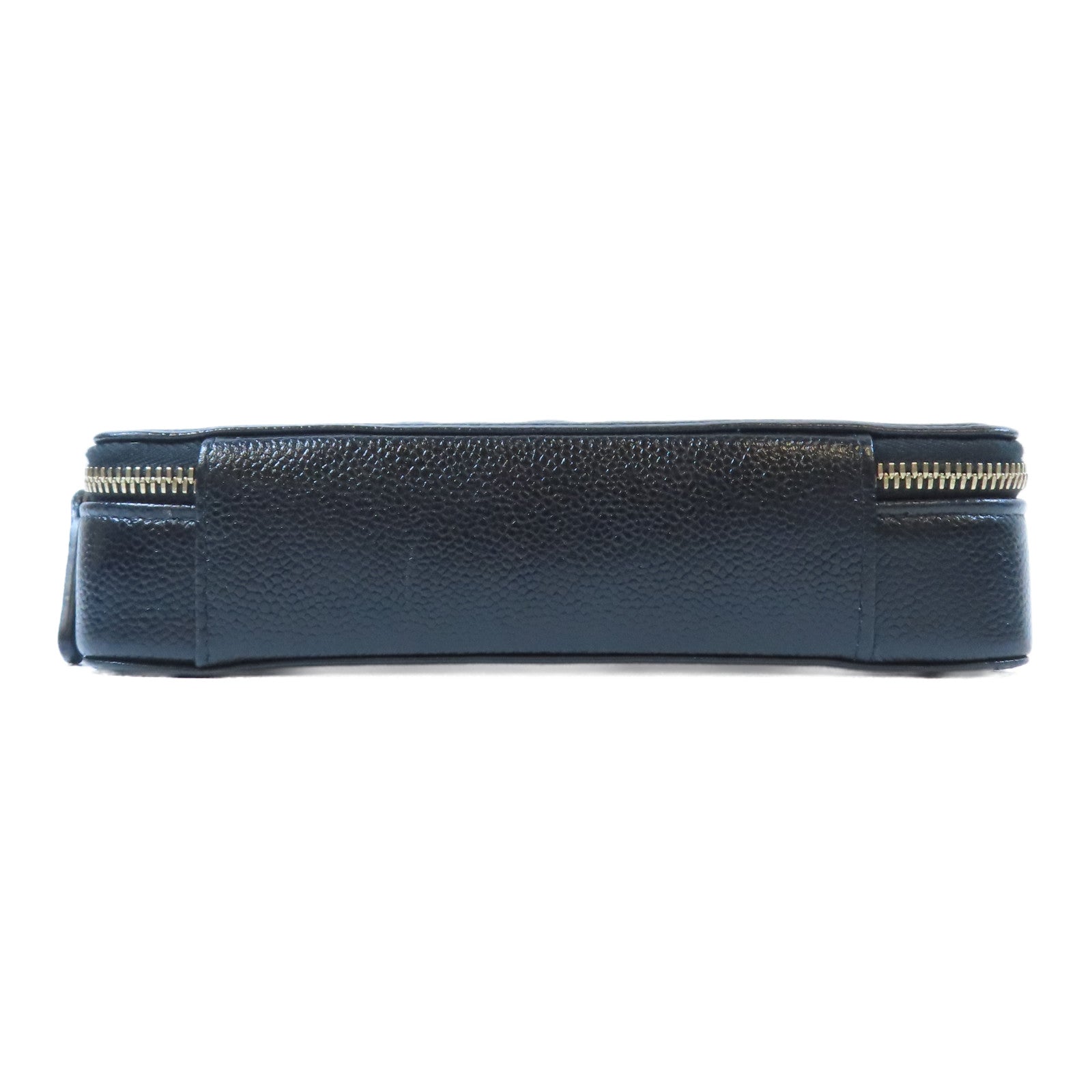 CHANEL 菱格Caviar皮革Boy Wallet On Chain金扣鏈帶肩背袋黑色