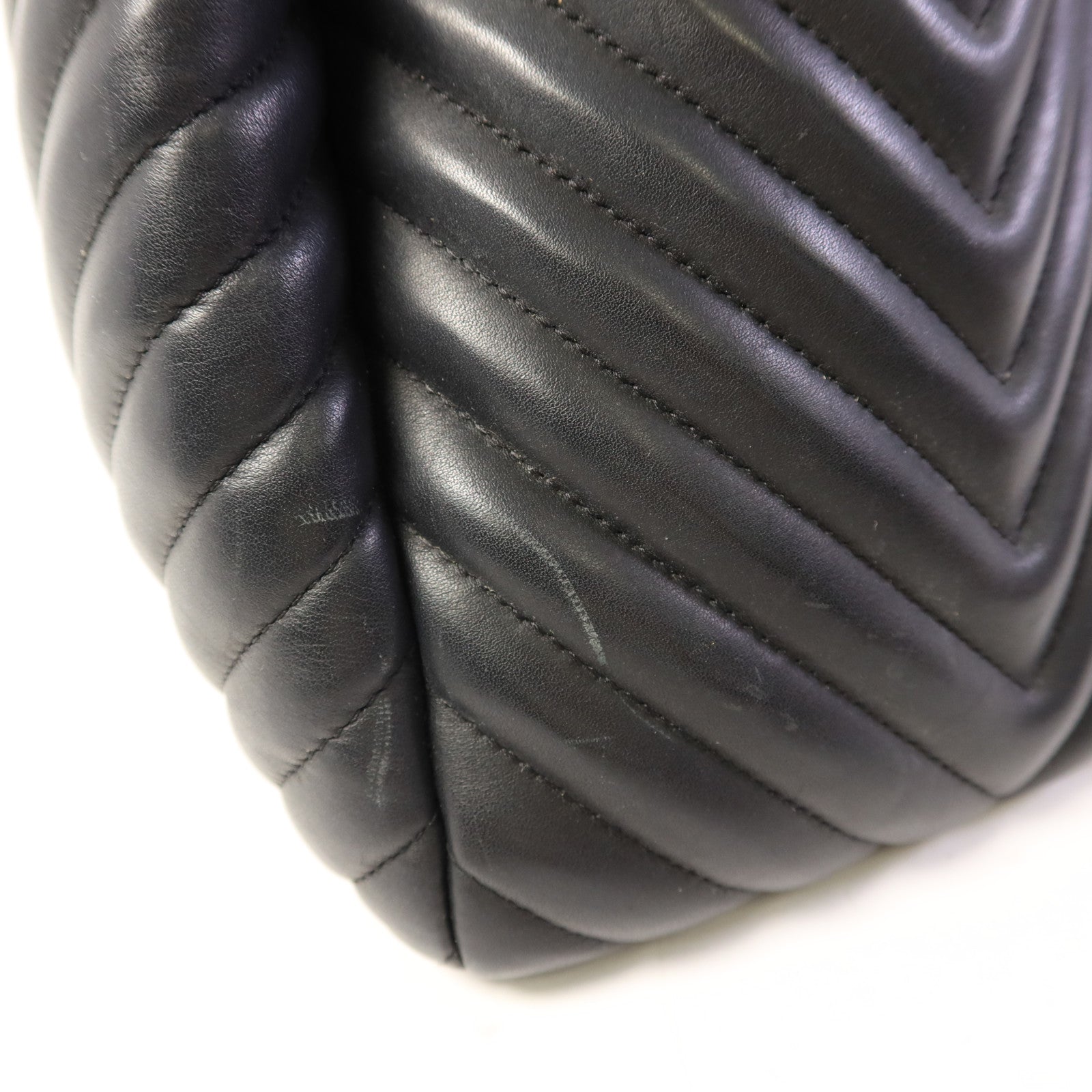 CHANEL 羊皮皮革Shoulder Bag銀扣肩背袋