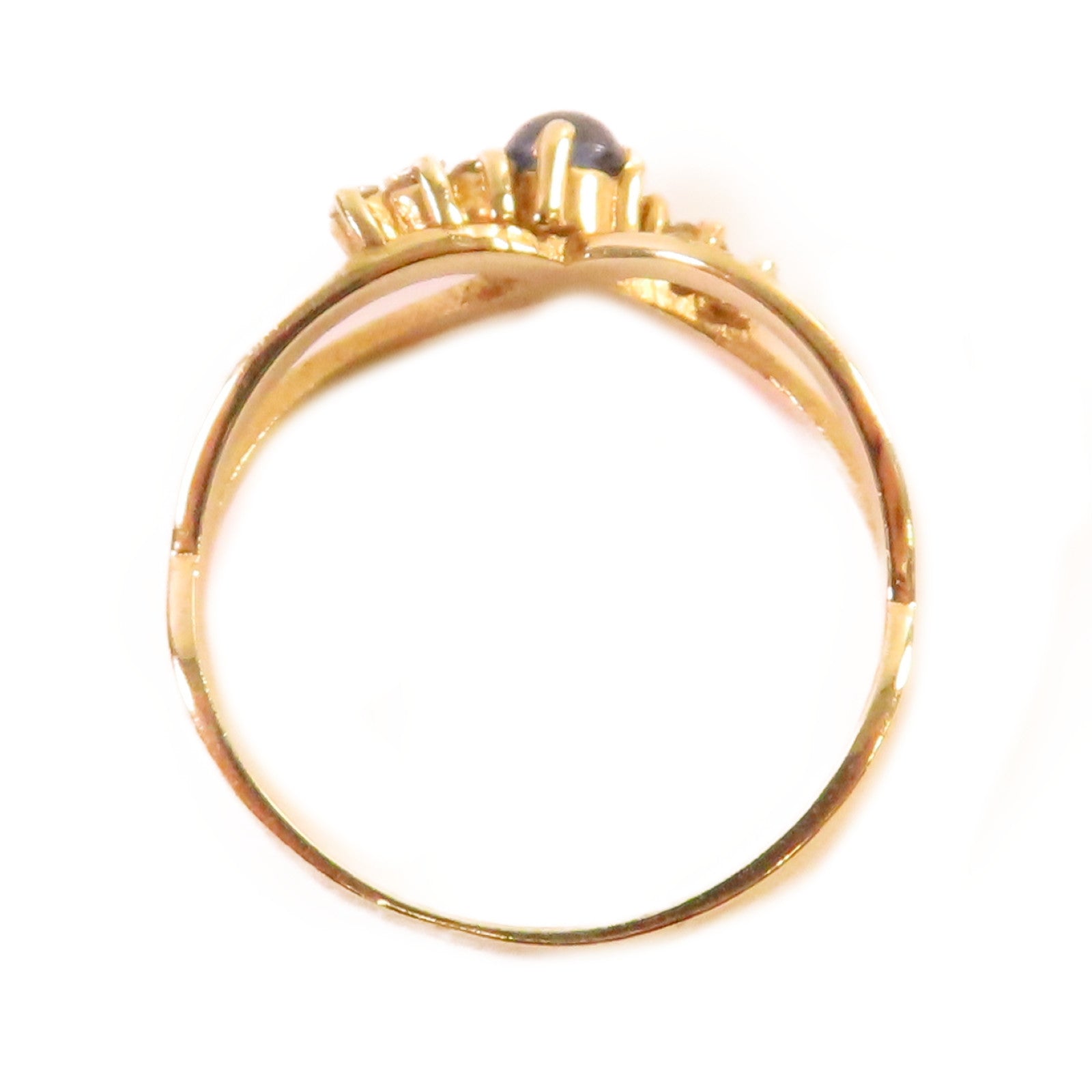 JEWELRY 【激減優惠】14K黃金/1.8g鑽石Diamond Ring0戒指US#6