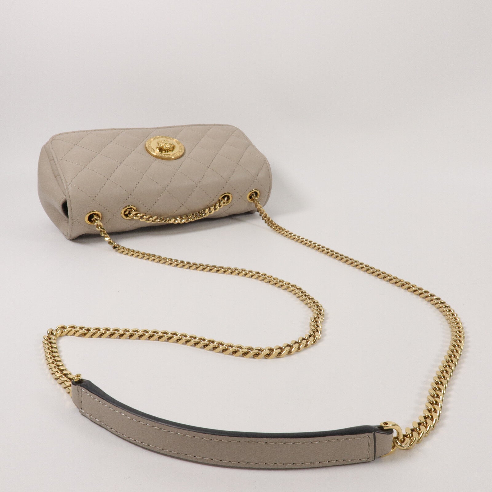VERSACE 牛皮皮革La Medusa Chain Shoulder Bag鏈帶肩背袋