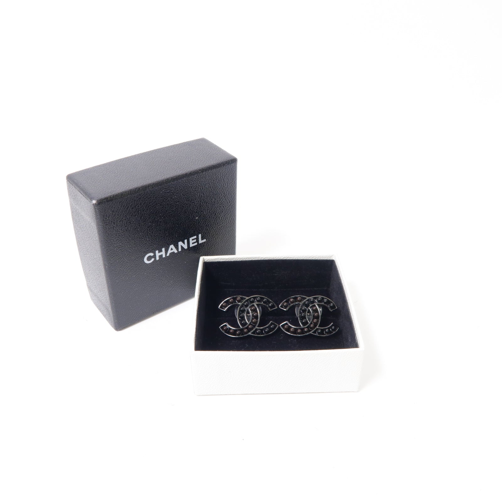 CHANEL 金屬Earrings耳環黑色