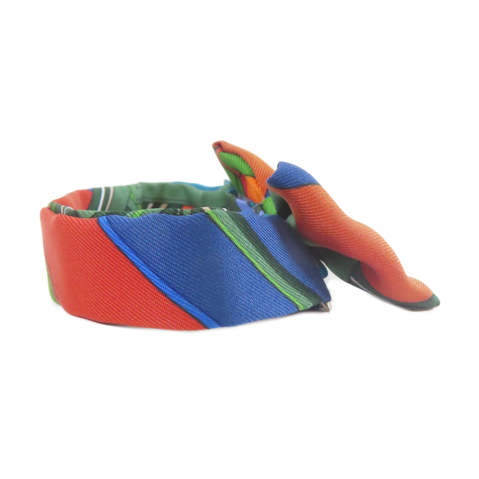 HERMES 【激減優惠】絲質Bow Tie銀扣領結啡色/綠色/藍色