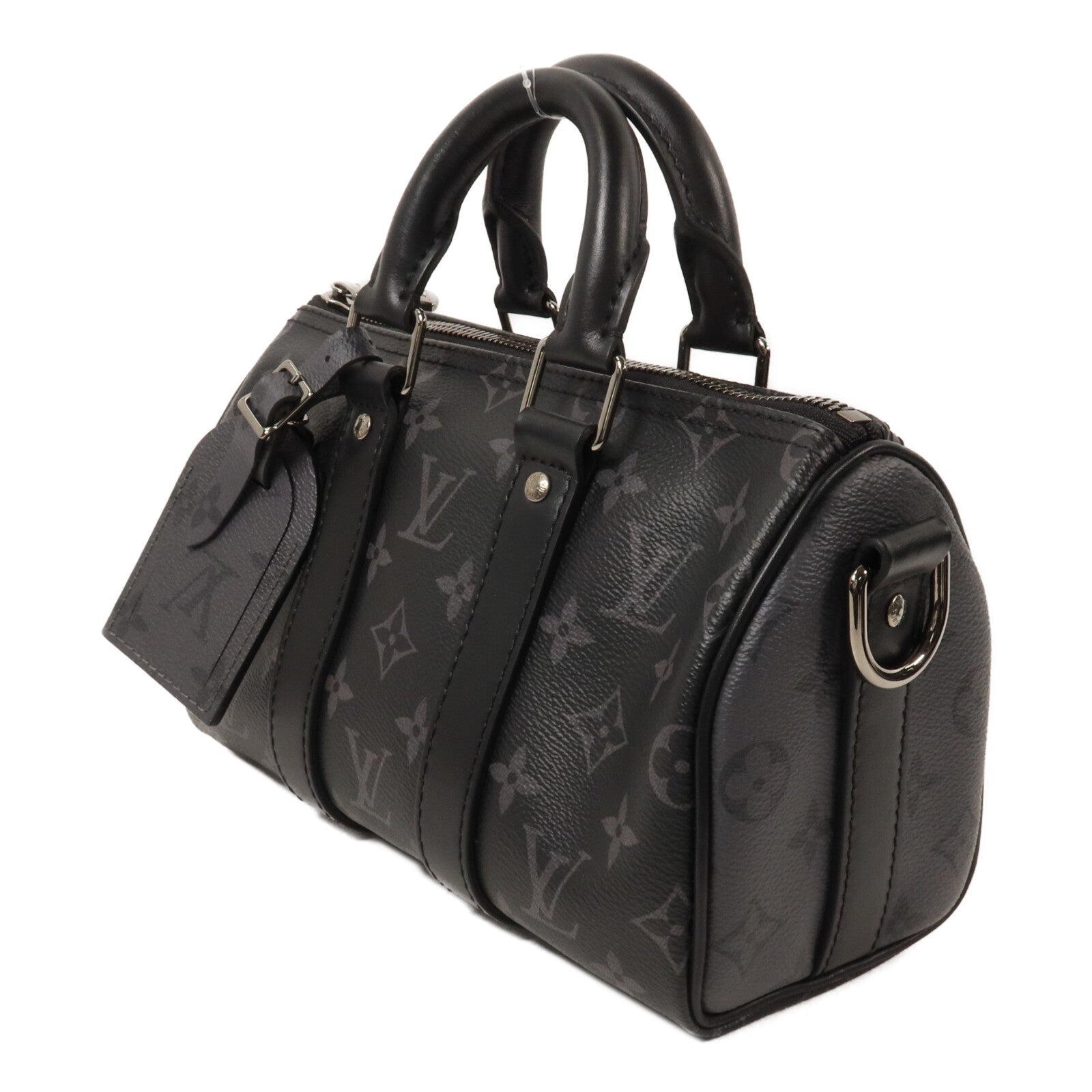LOUIS VUITTON Monogram Eclipse Keepall Bandouliere 25手挽肩背兩用袋