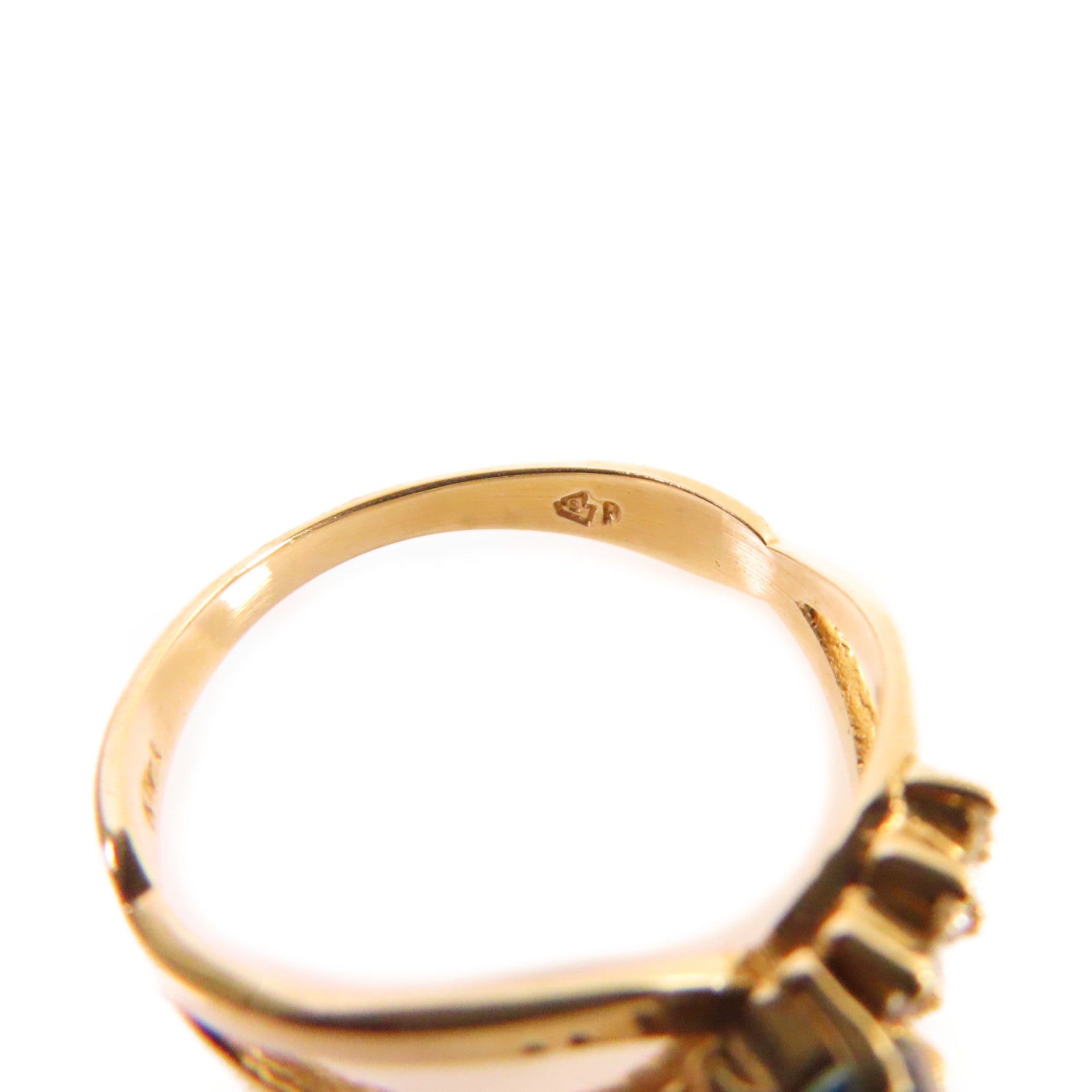 JEWELRY 【激減優惠】14K黃金/1.8g鑽石Diamond Ring0戒指US#6