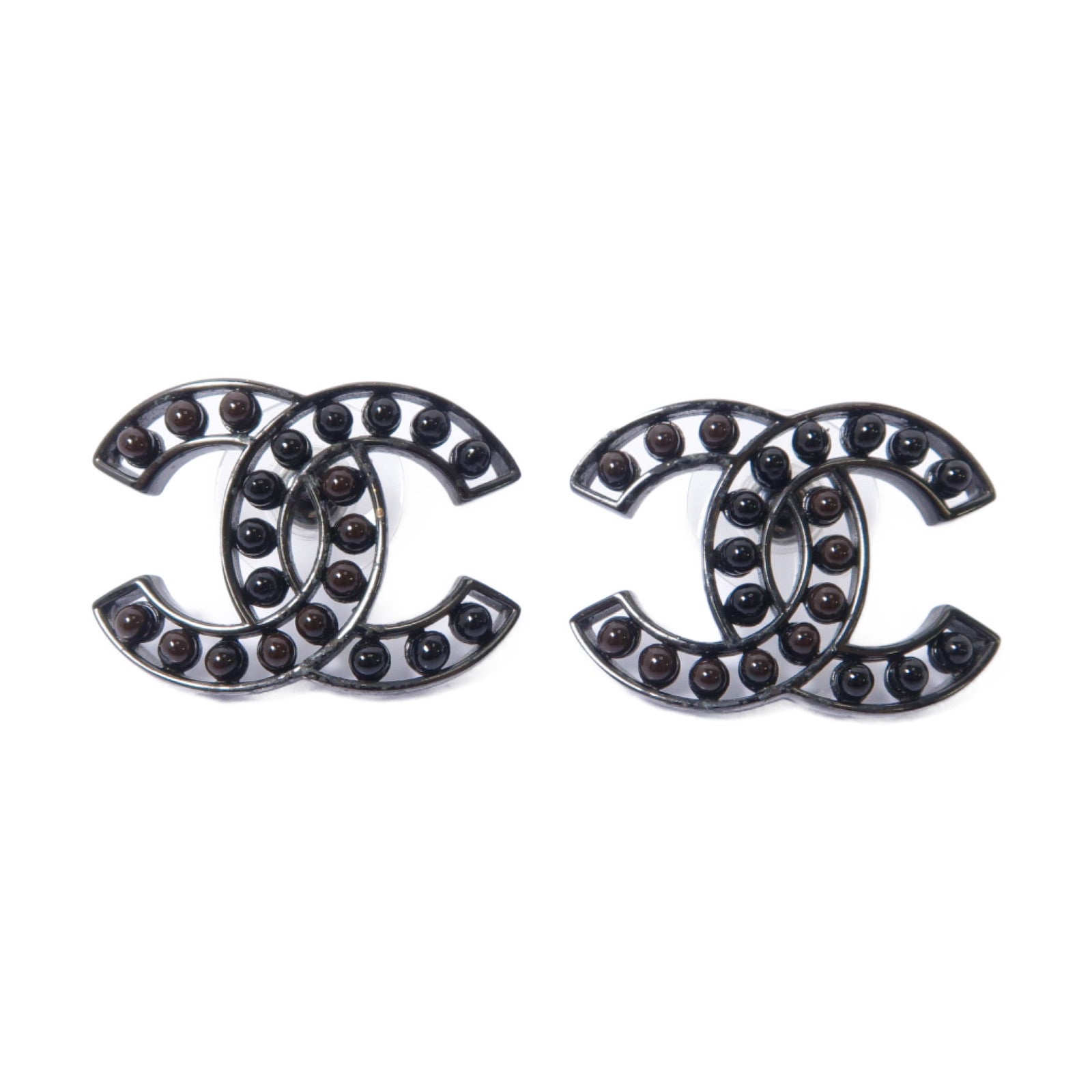 CHANEL 金屬Earrings耳環黑色