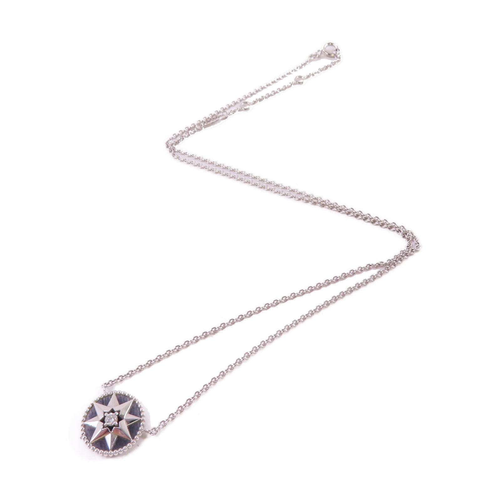 Dior 18K白金/鑽石Rose Des Vents Diamond Necklace項鍊