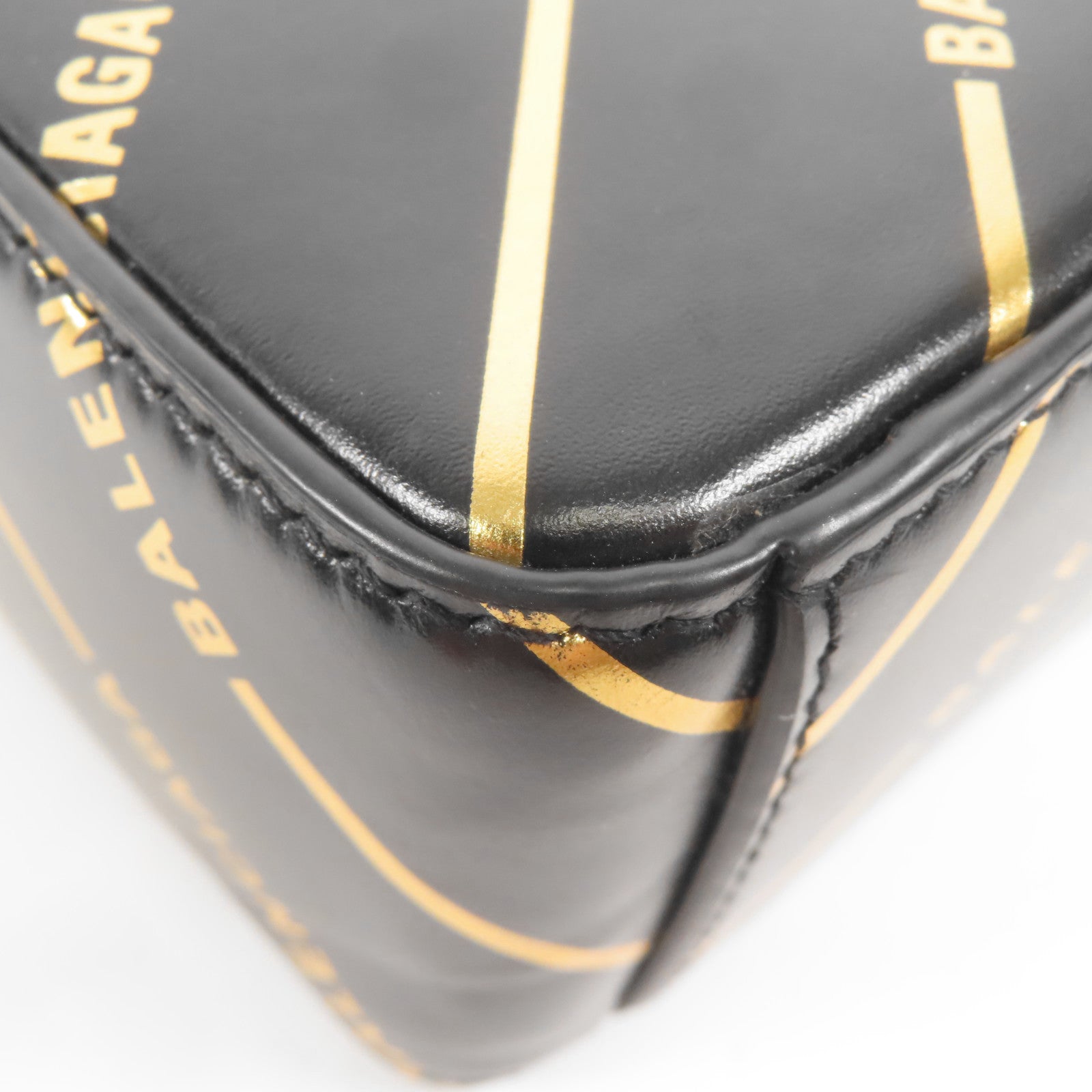 BALENCIAGA 牛皮皮革Logo Shoulder Bag金扣手挽肩背兩用袋