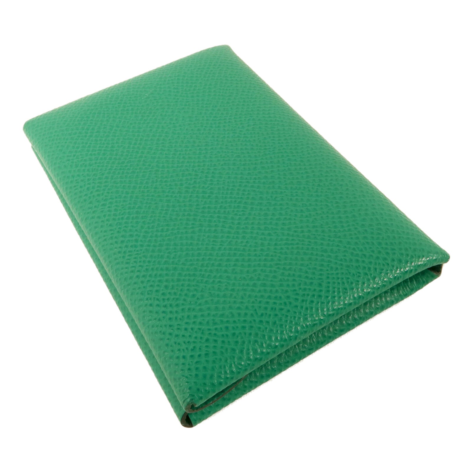 HERMES Epsom皮革Calvi Duo Compact Card Holder卡片套Vert Vertigo