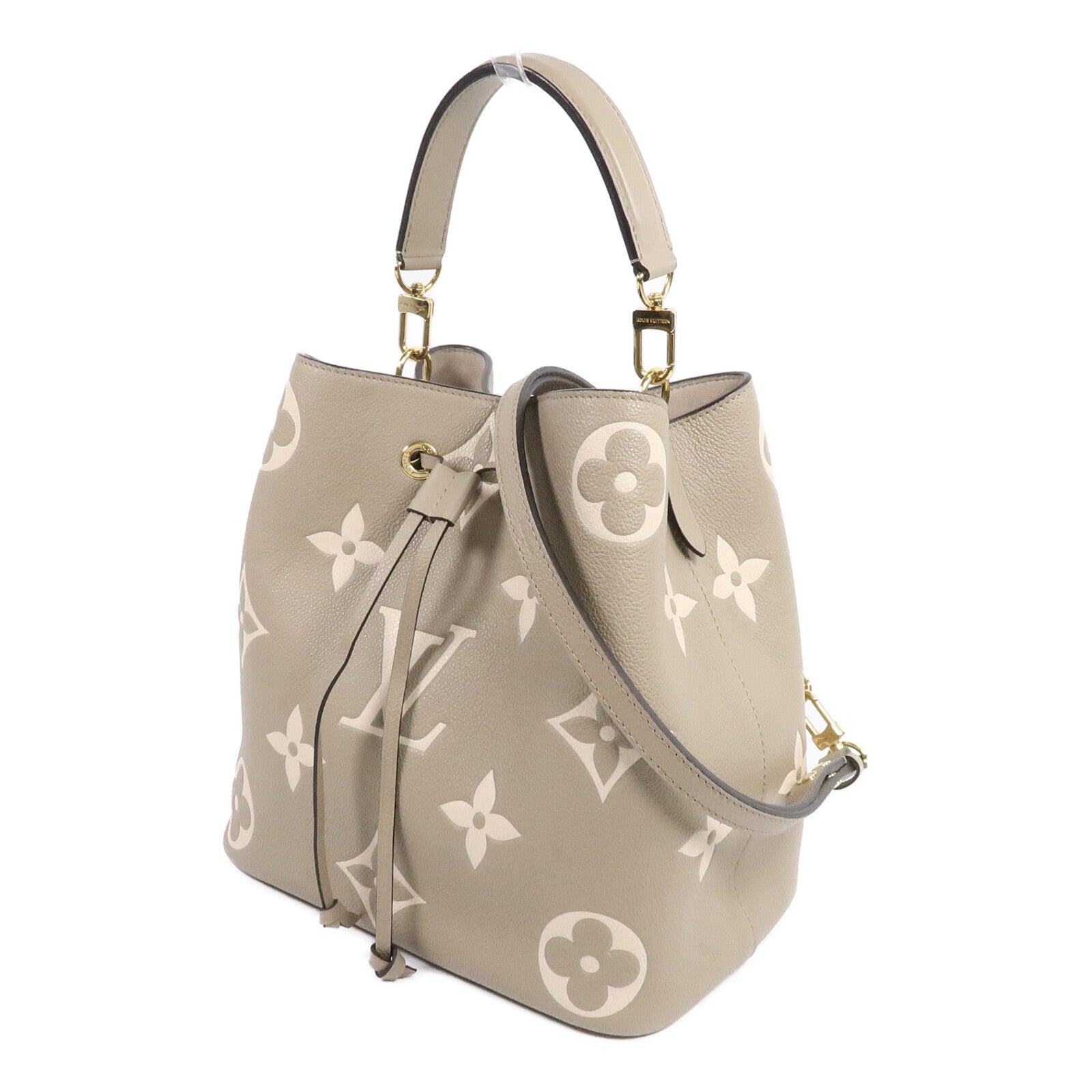 LOUIS VUITTON Monogram Empreinte Neo Noe MM金扣手挽肩背兩用袋
