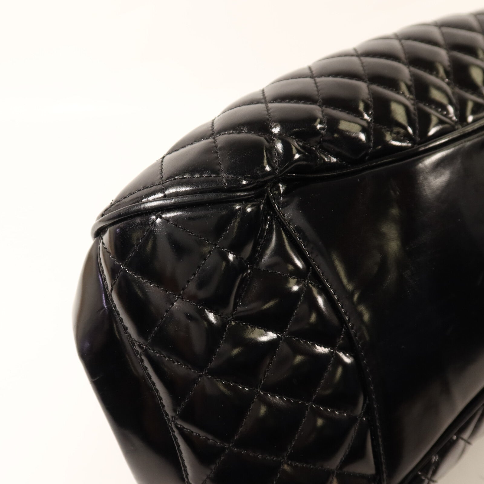 CHANEL 【激減優惠】漆皮皮革2 way Shoulder金扣手挽肩背兩用袋 	 鏈帶