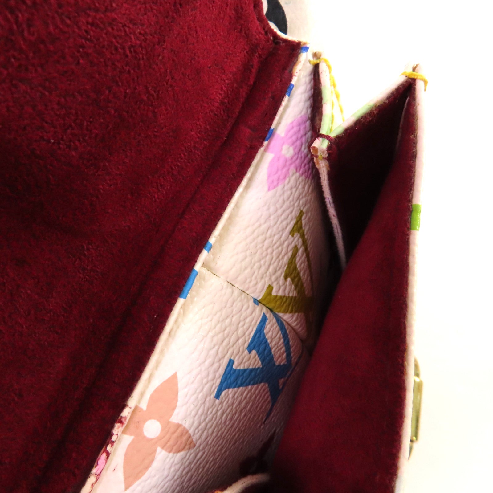 LOUIS VUITTON Monogram Multicolor Petit Noe Shoulder Bag金扣肩背袋白色/彩色