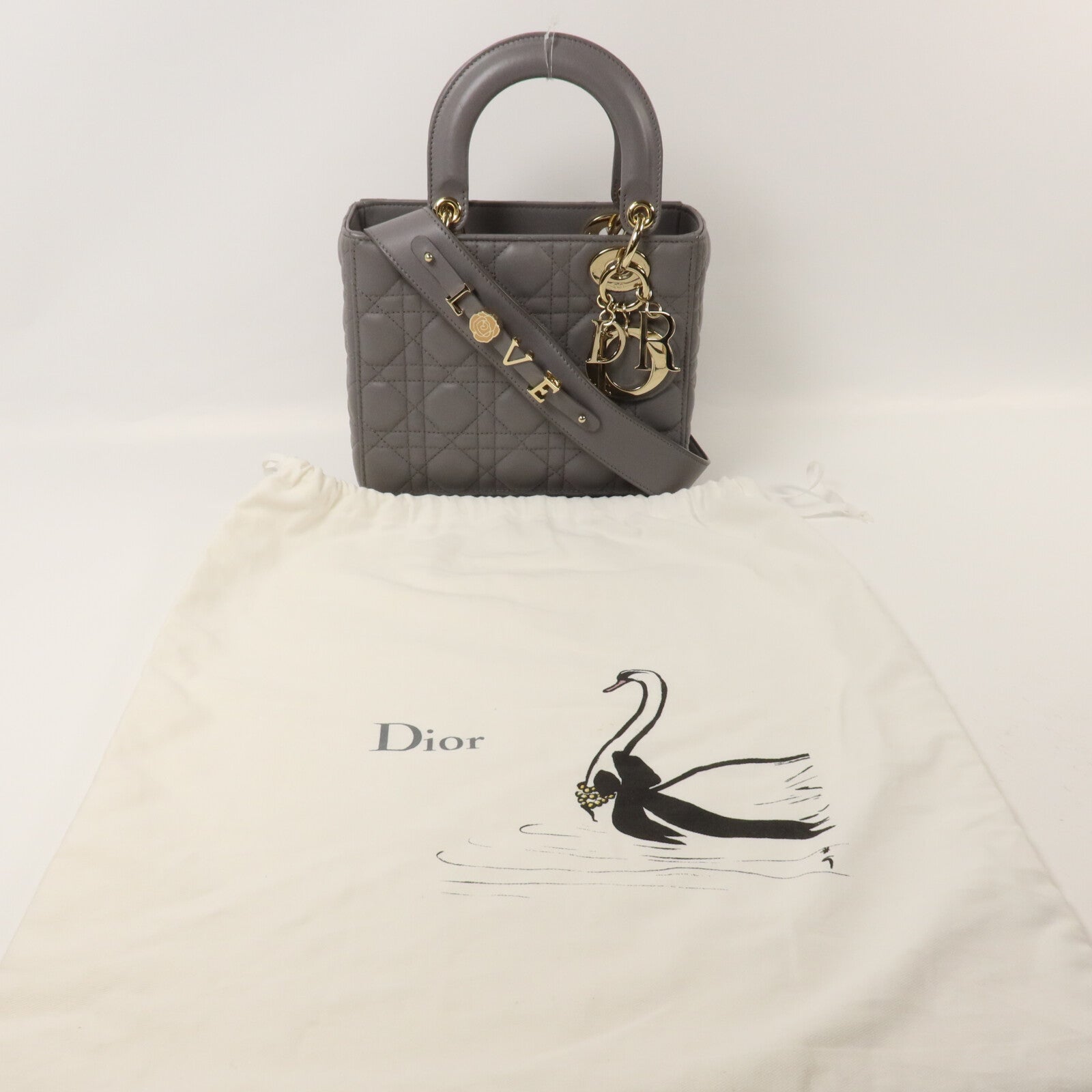 Dior 羊皮皮革Lady Dior Small手挽肩背兩用袋