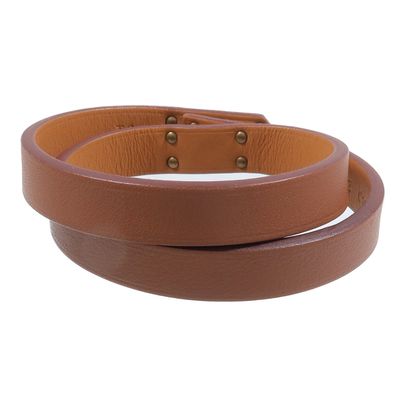 HERMES Swift皮革Kelly Double Tour Bracelet手帶Gold