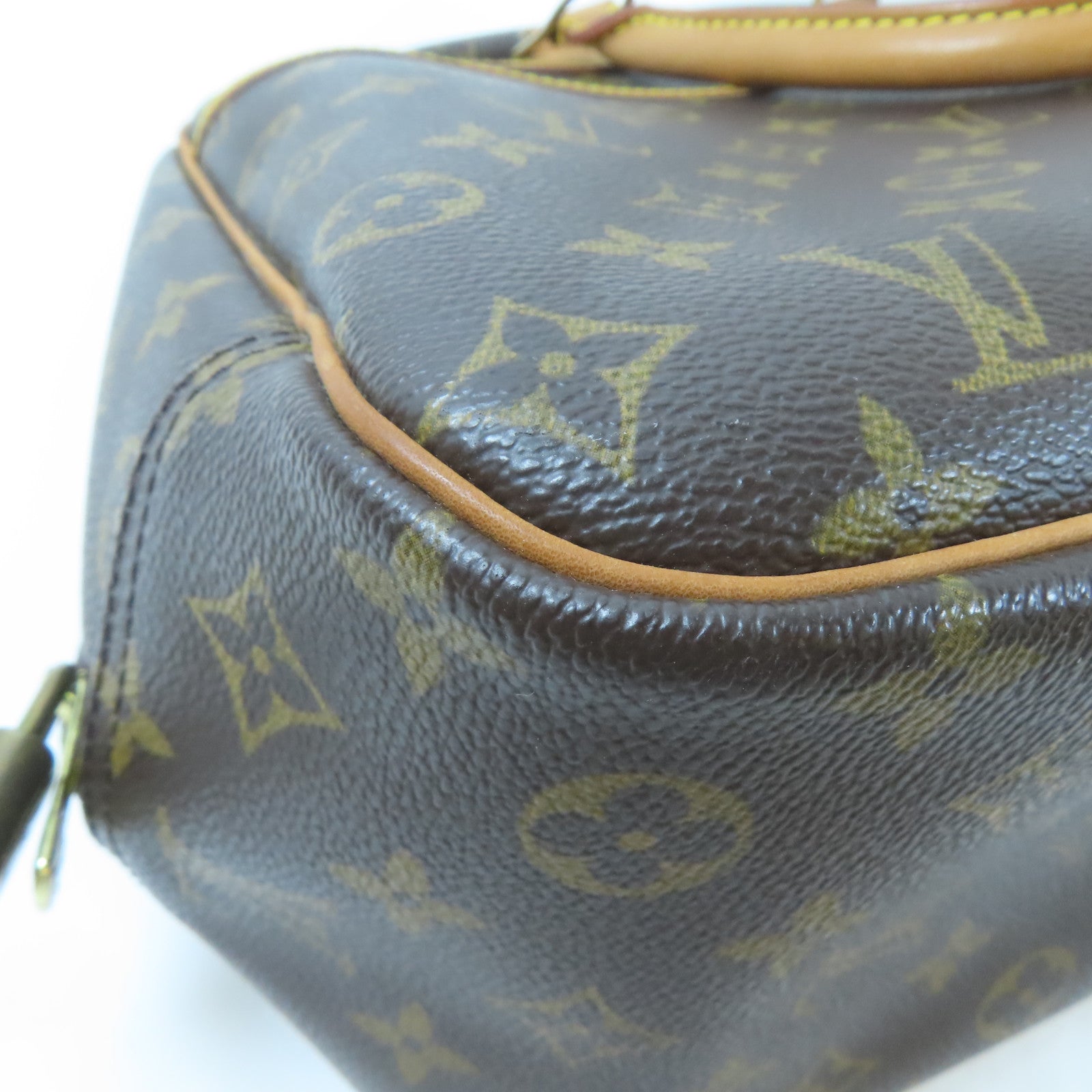 LOUIS VUITTON 【激減優惠】Monogram Deauville GM金扣手挽袋啡色