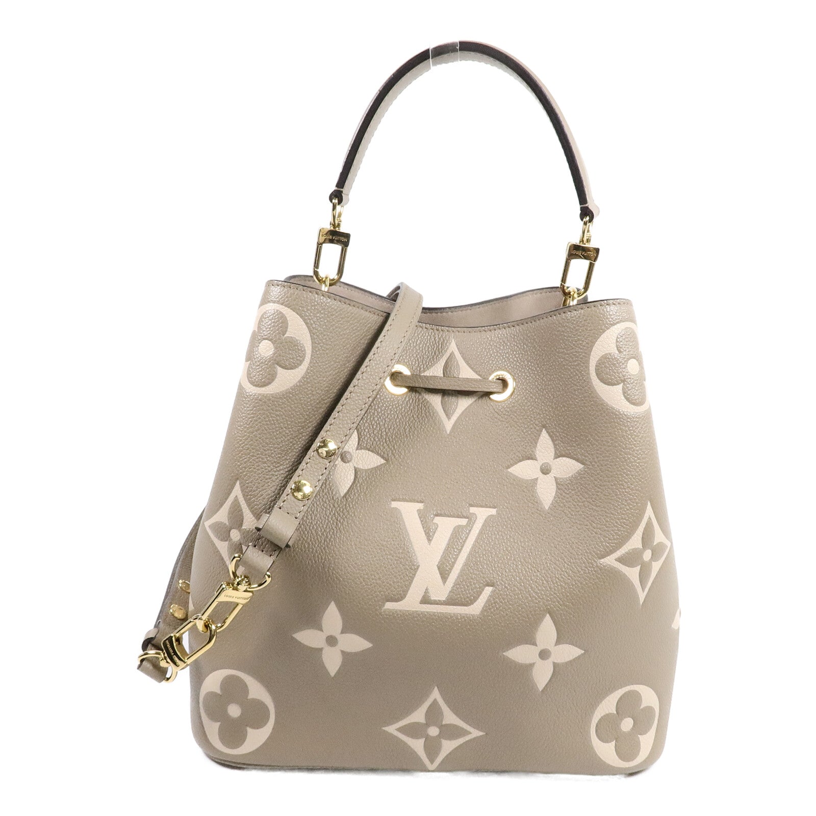 LOUIS VUITTON Monogram Empreinte Neo Noe MM金扣手挽肩背兩用袋