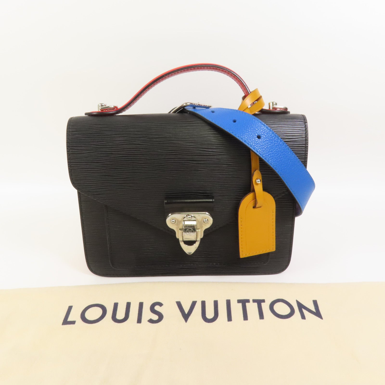 LOUIS VUITTON Epi Noe Monceau銀扣手挽肩背兩用袋