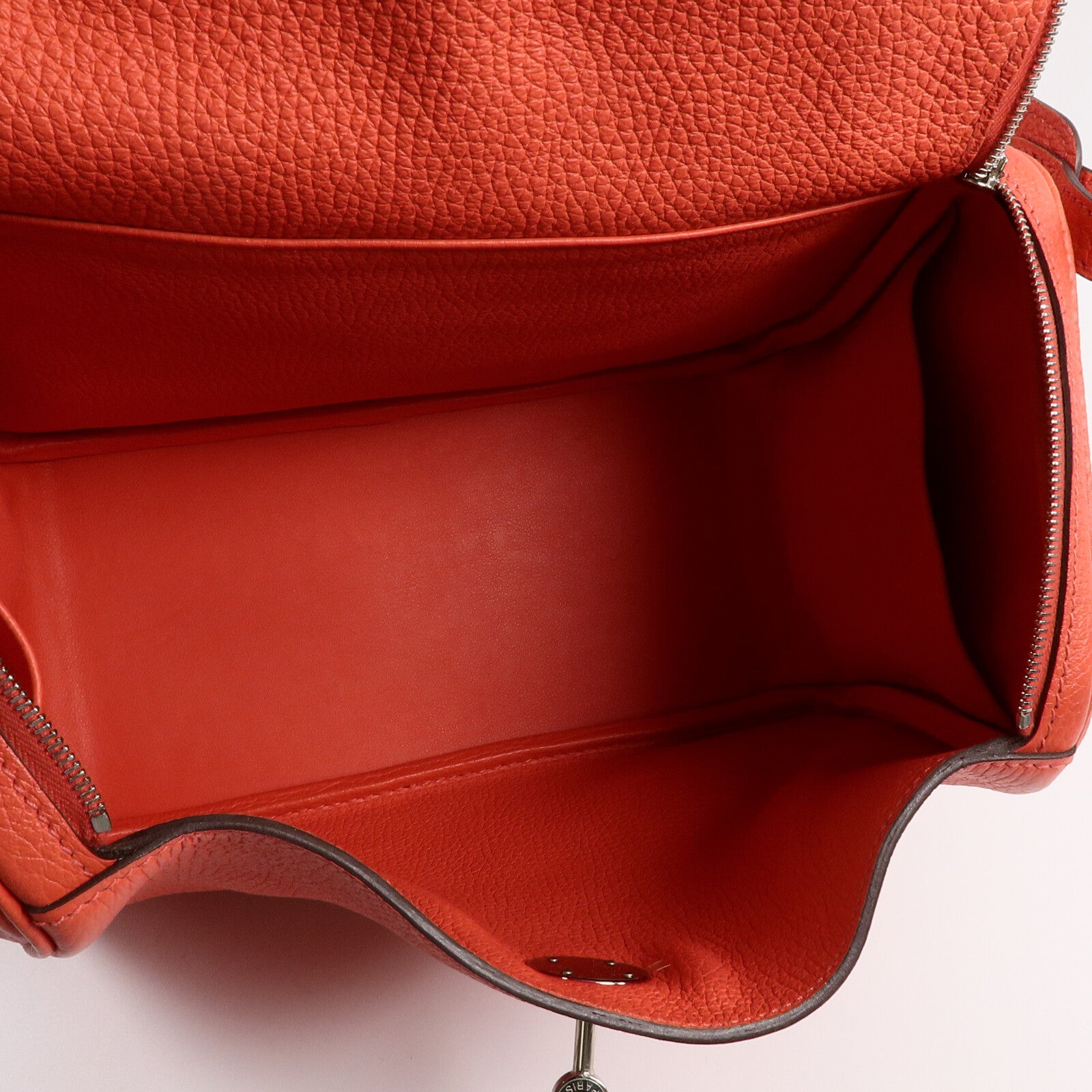HERMES Clemence皮革Lindy 26手挽肩背兩用袋Rose Jaipur