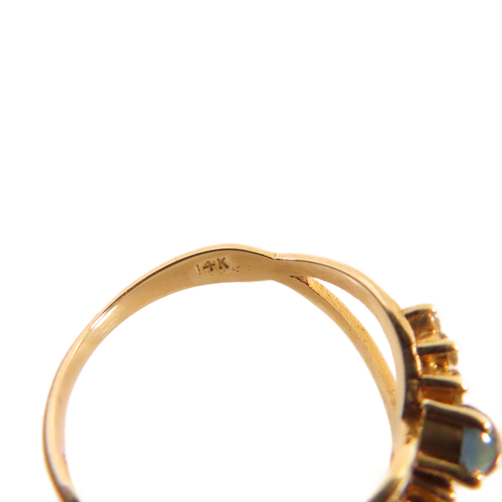 JEWELRY 【激減優惠】14K黃金/1.8g鑽石Diamond Ring0戒指US#6