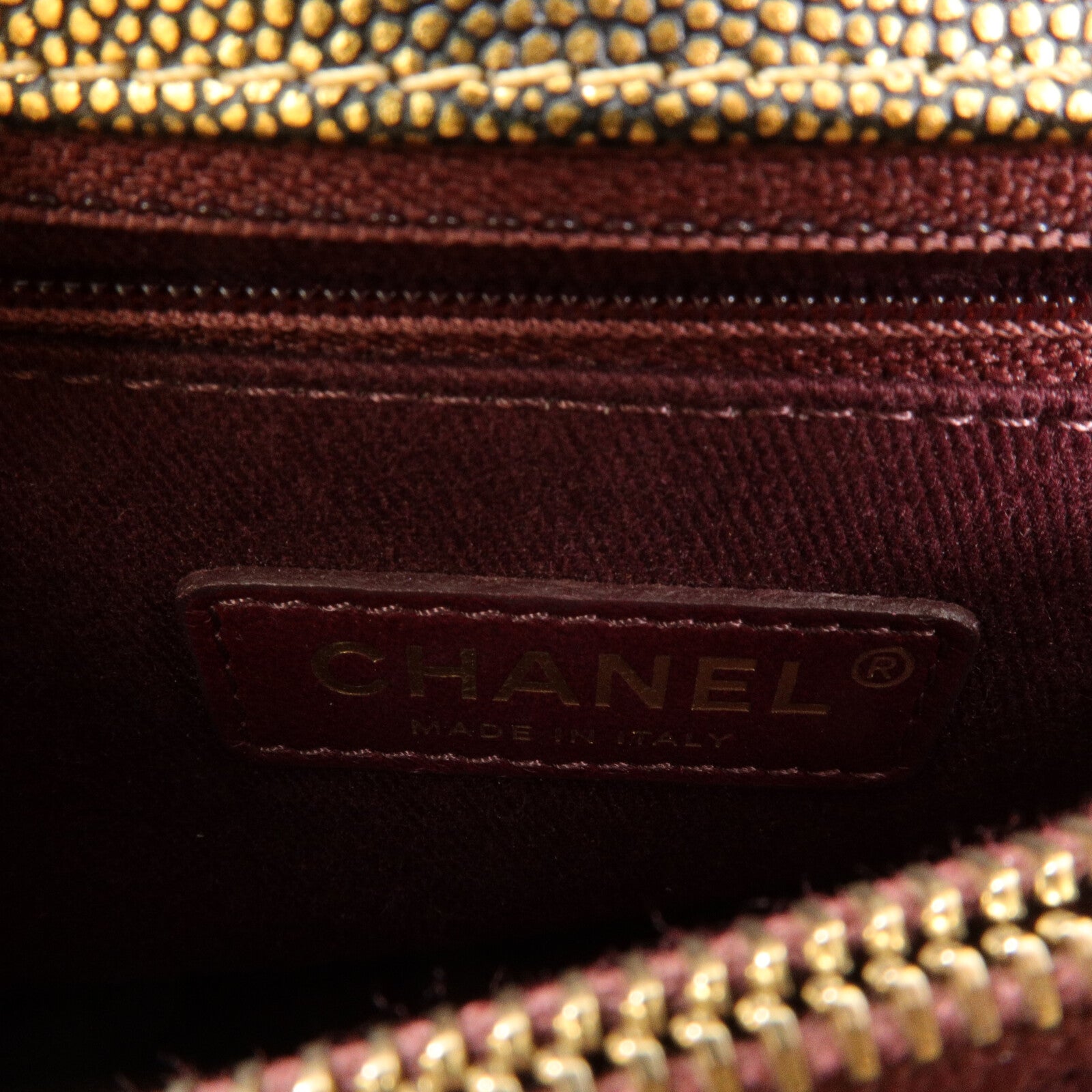 CHANEL 牛皮皮革Coco Handle Medium鏈帶手挽肩背兩用袋