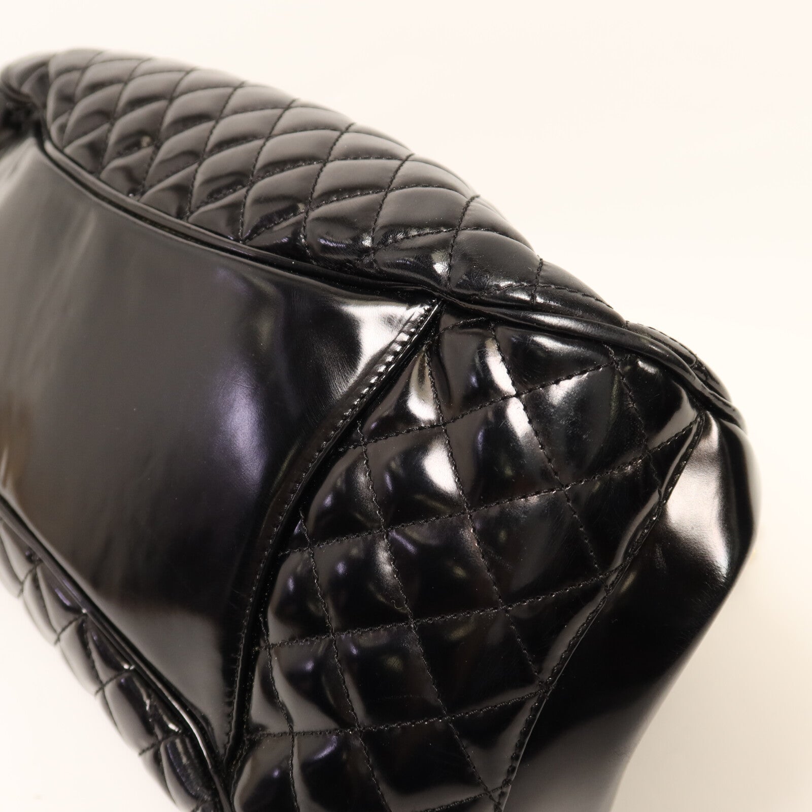 CHANEL 【激減優惠】漆皮皮革2 way Shoulder金扣手挽肩背兩用袋 	 鏈帶