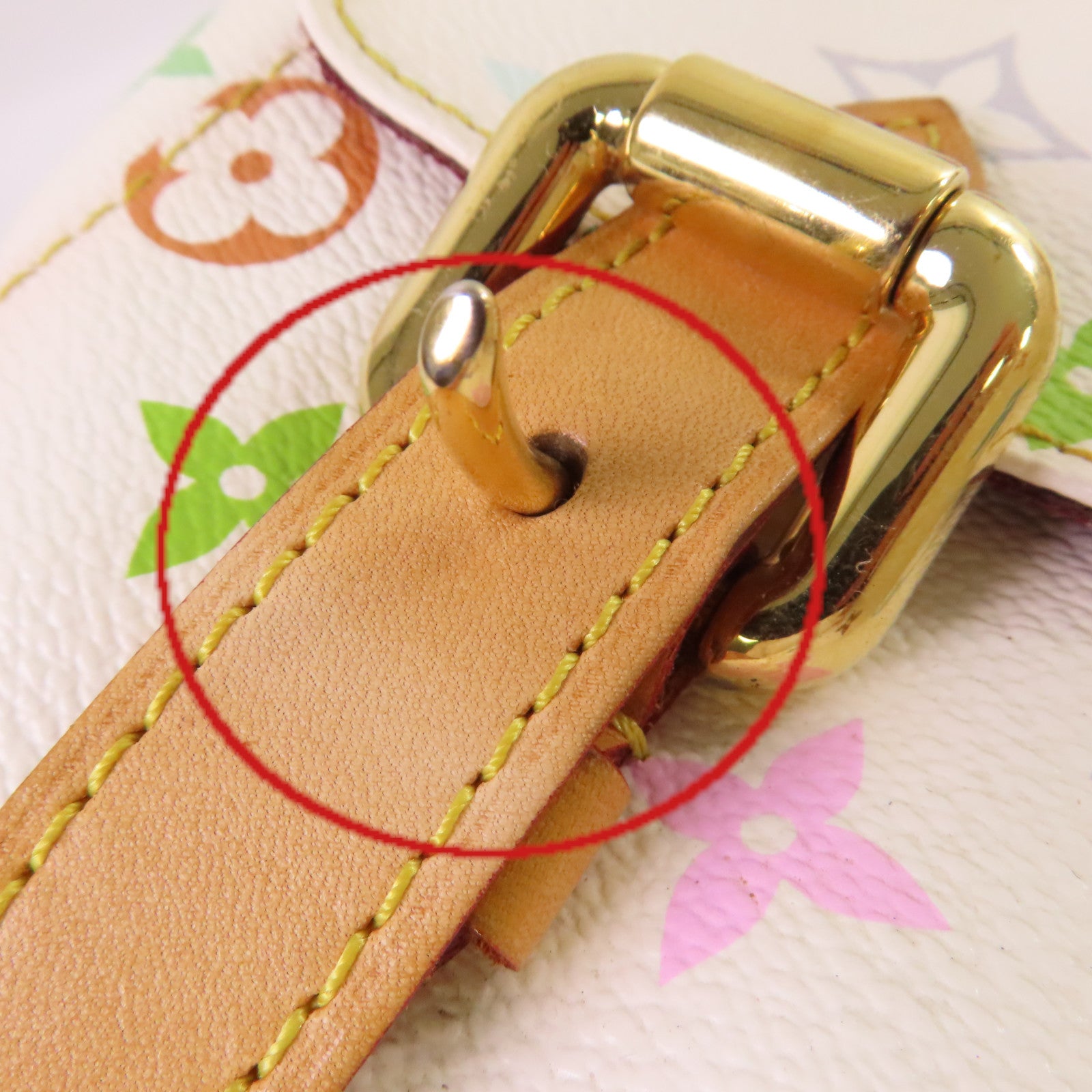 LOUIS VUITTON Monogram Multicolor Petit Noe Shoulder Bag金扣肩背袋白色/彩色