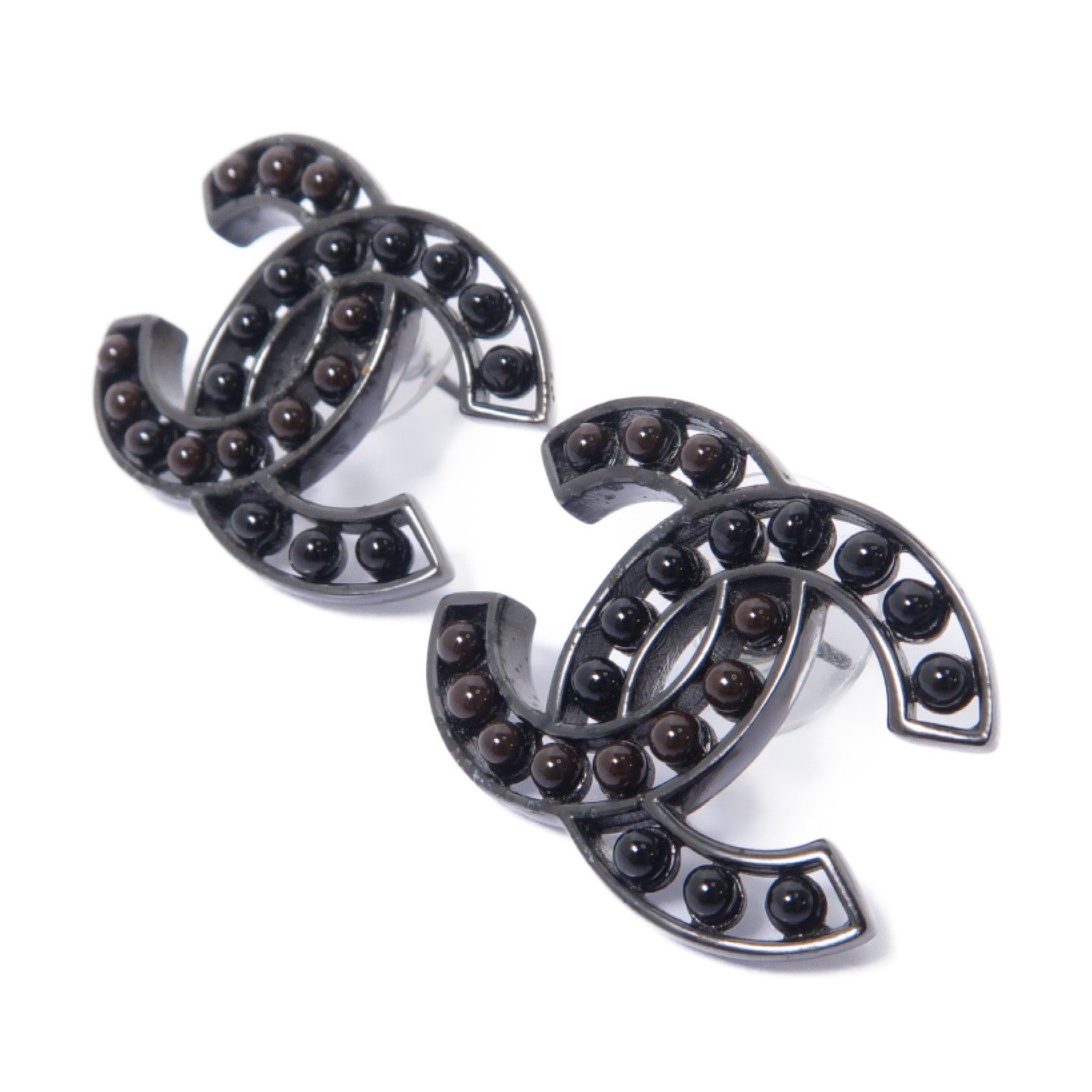 CHANEL 金屬Earrings耳環黑色