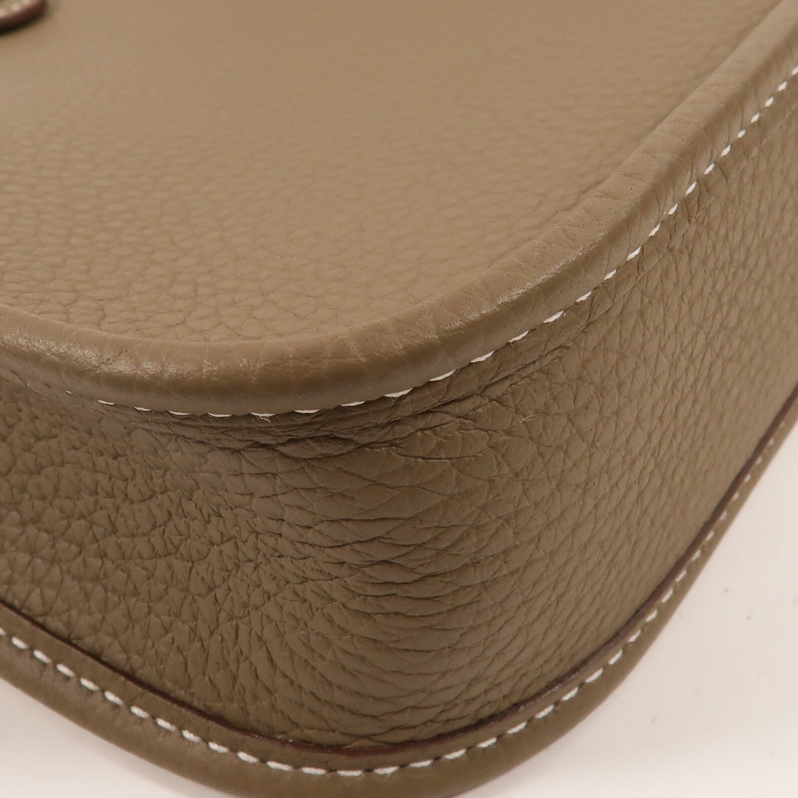 HERMES Clemence皮革Evelyne TPM肩背袋Etoupe