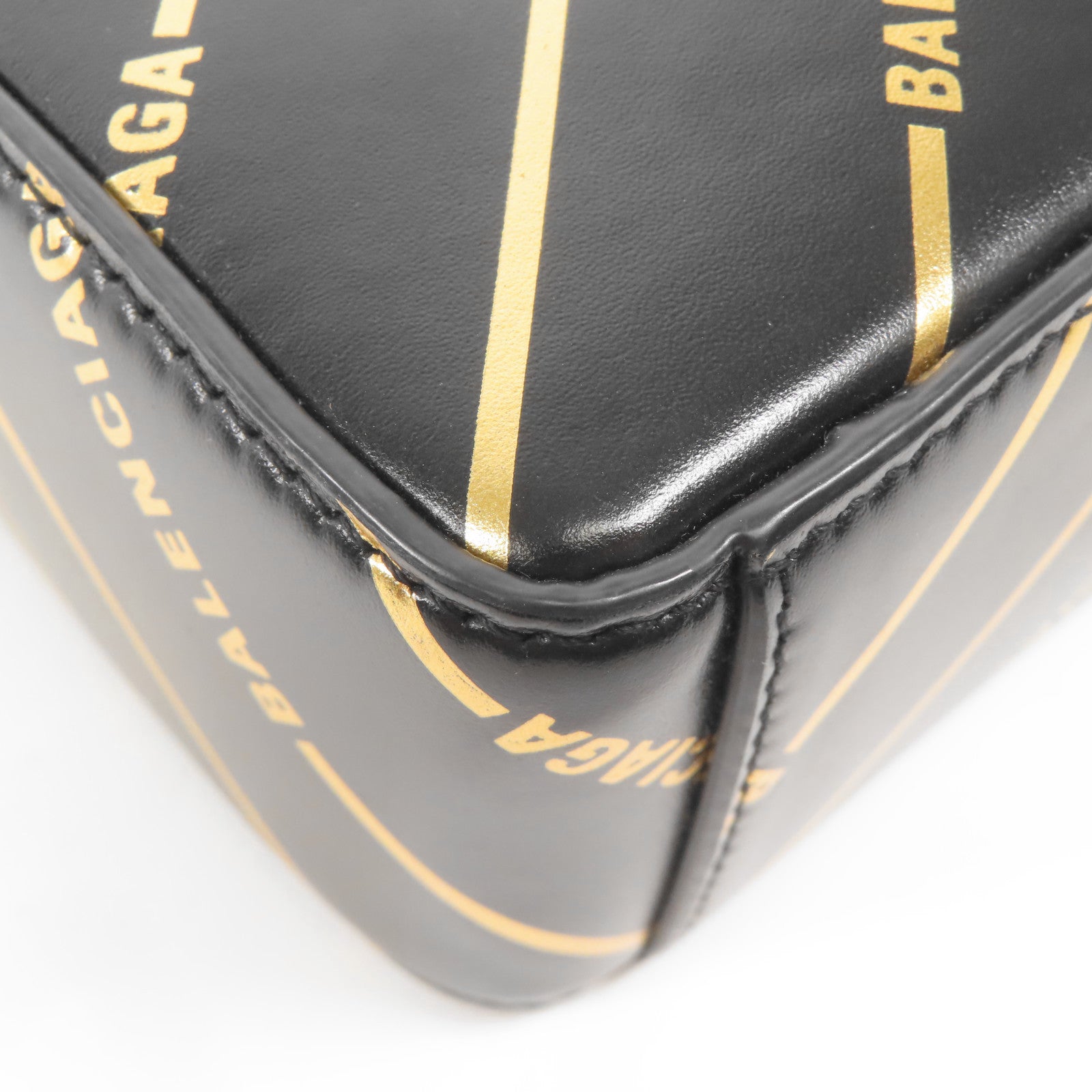 BALENCIAGA 牛皮皮革Logo Shoulder Bag金扣手挽肩背兩用袋