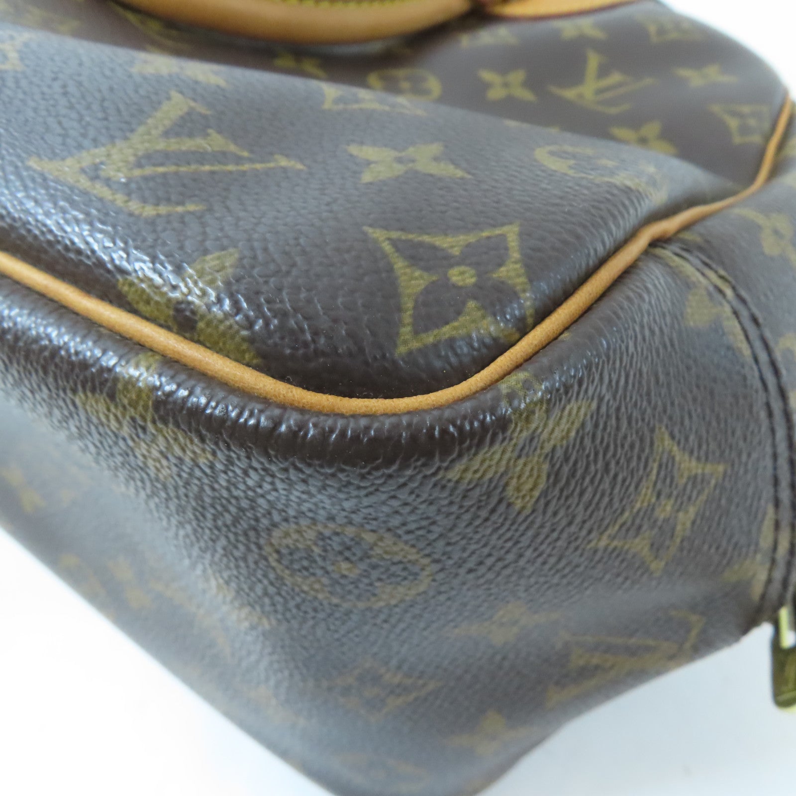 LOUIS VUITTON 【激減優惠】Monogram Deauville GM金扣手挽袋啡色