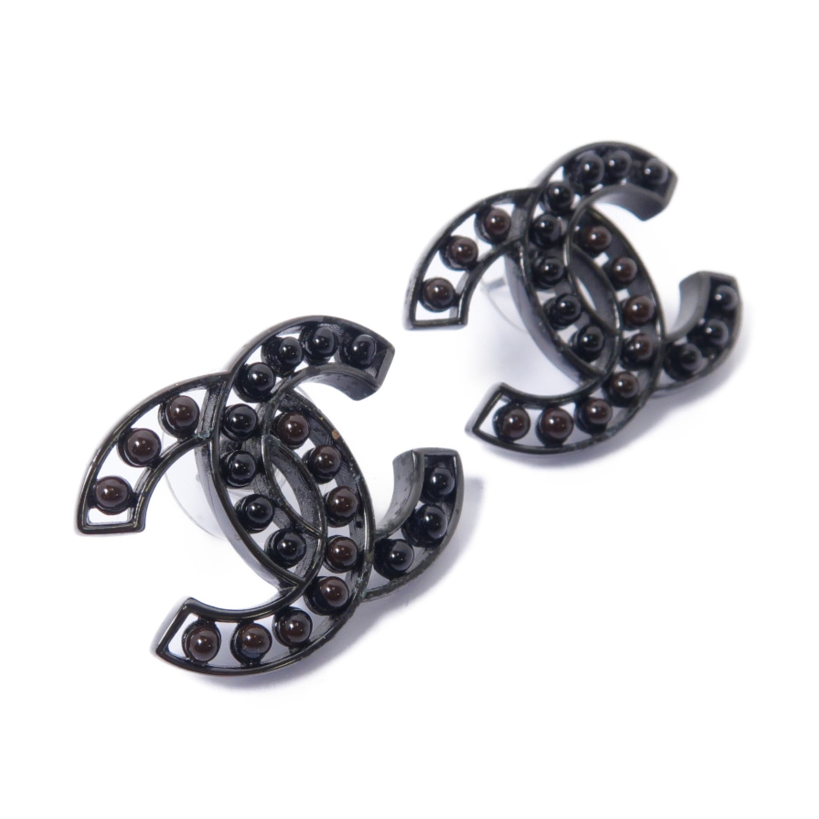 CHANEL 金屬Earrings耳環黑色