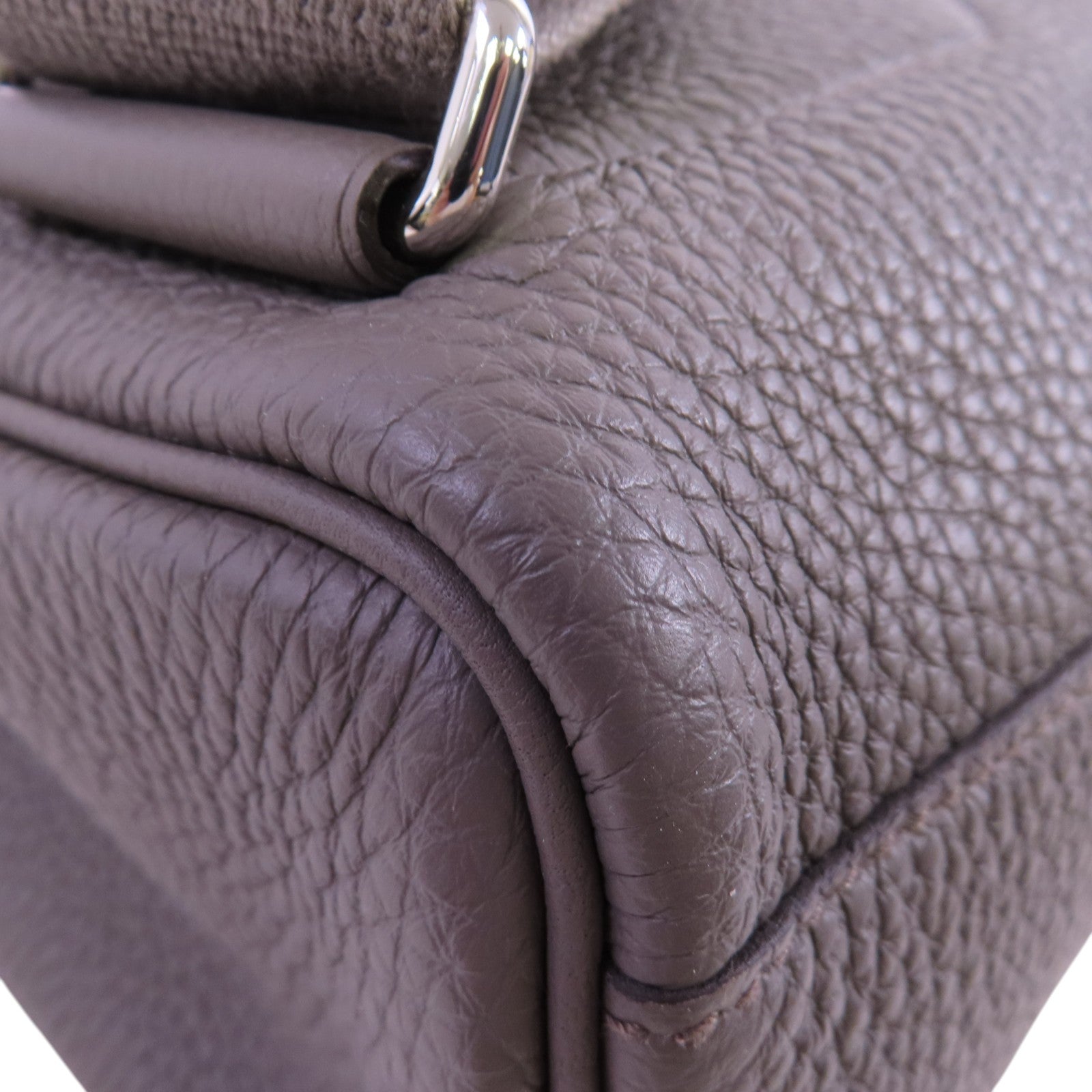 HERMES Togo皮革Hac A Dos PM Shoulder Bag銀扣肩背袋