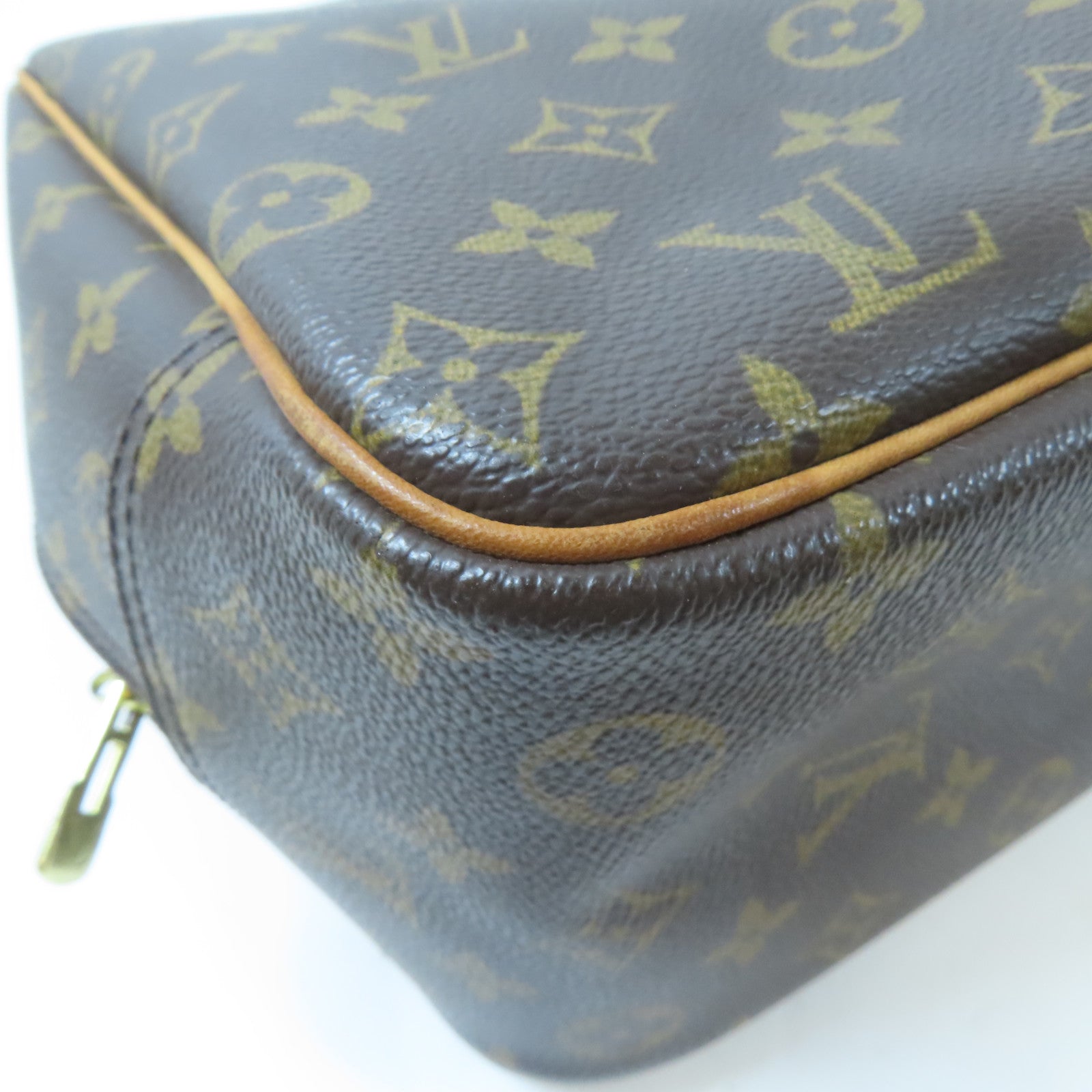 LOUIS VUITTON 【激減優惠】Monogram Deauville GM金扣手挽袋啡色