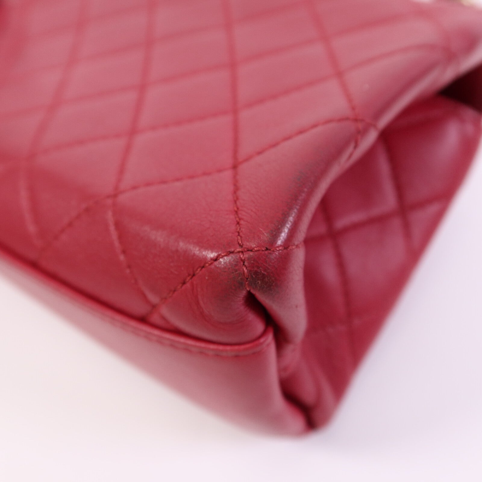 CHANEL 牛皮皮革Chain Shoulder Bag金扣鏈帶手挽肩背兩用袋