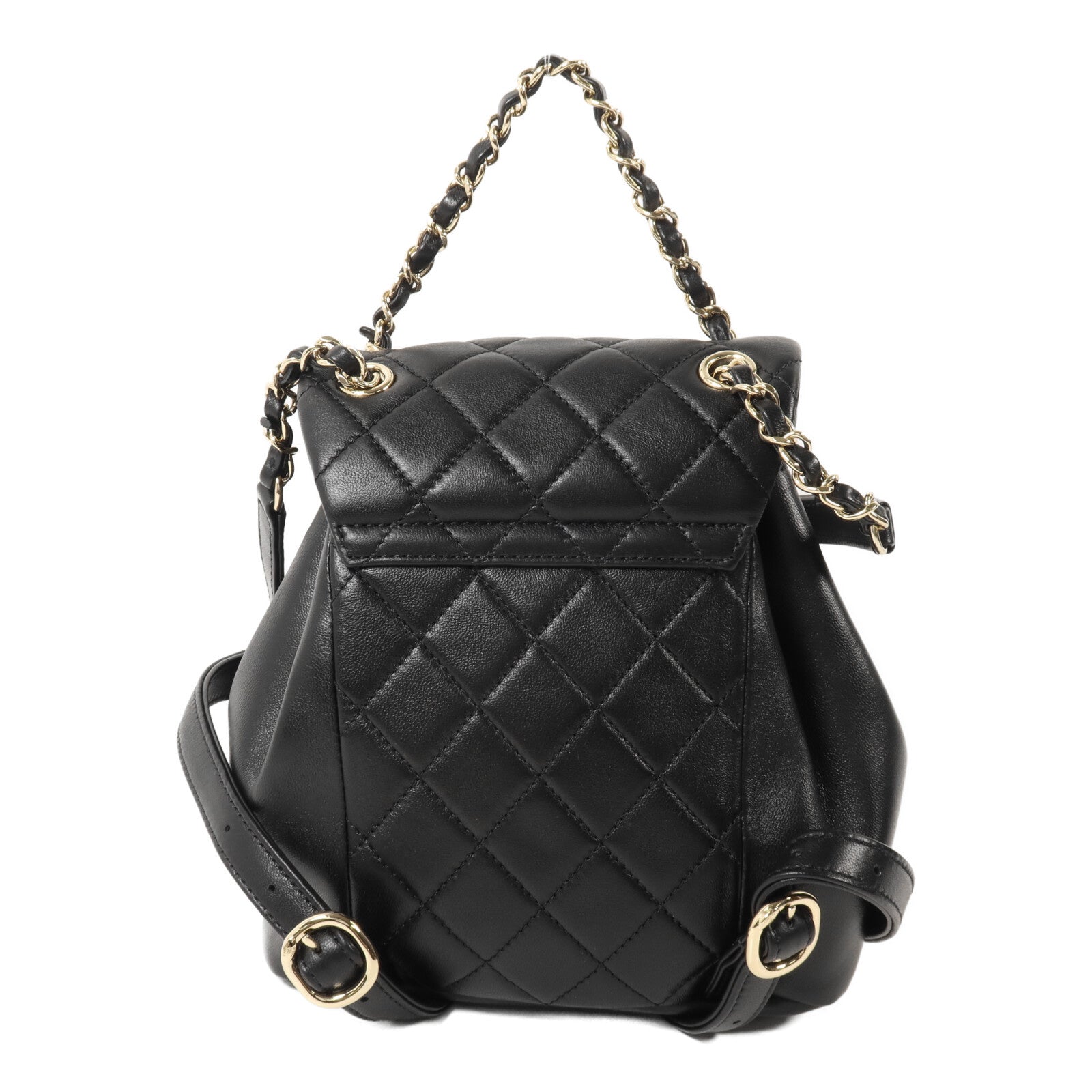 CHANEL 羊皮皮革Duma Backpack鏈帶背包