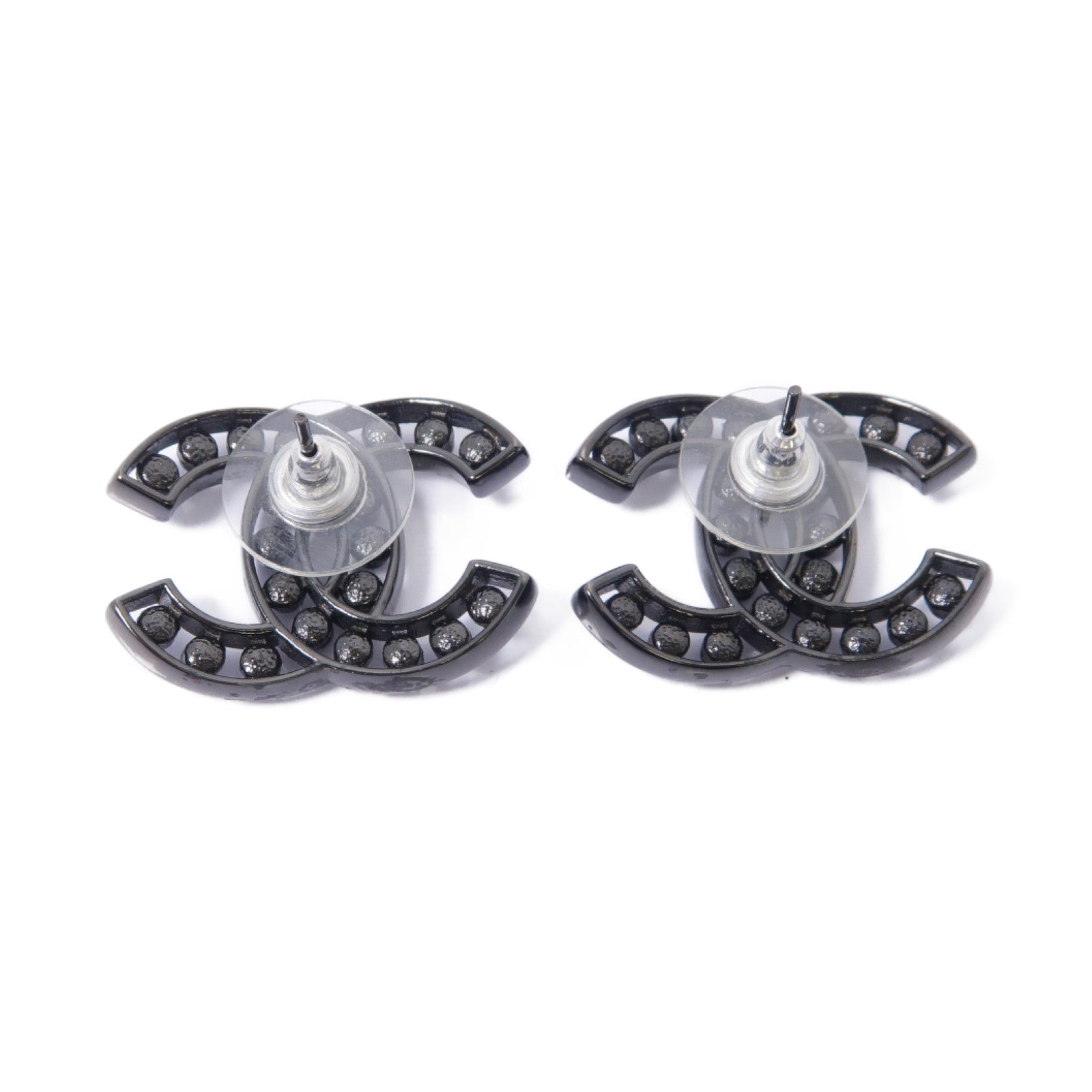 CHANEL 金屬Earrings耳環黑色