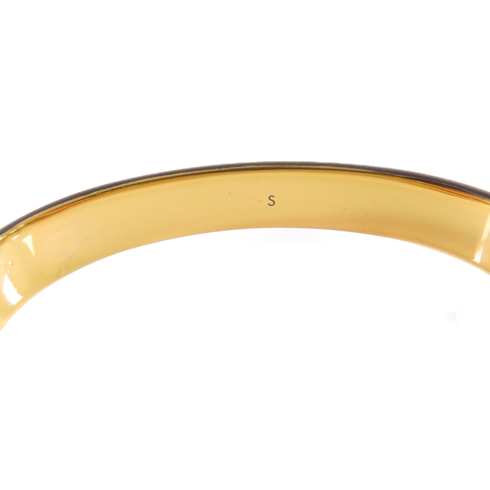LOUIS VUITTON 金屬/Monogram Authentic LV Bangle手鐲黑色#S